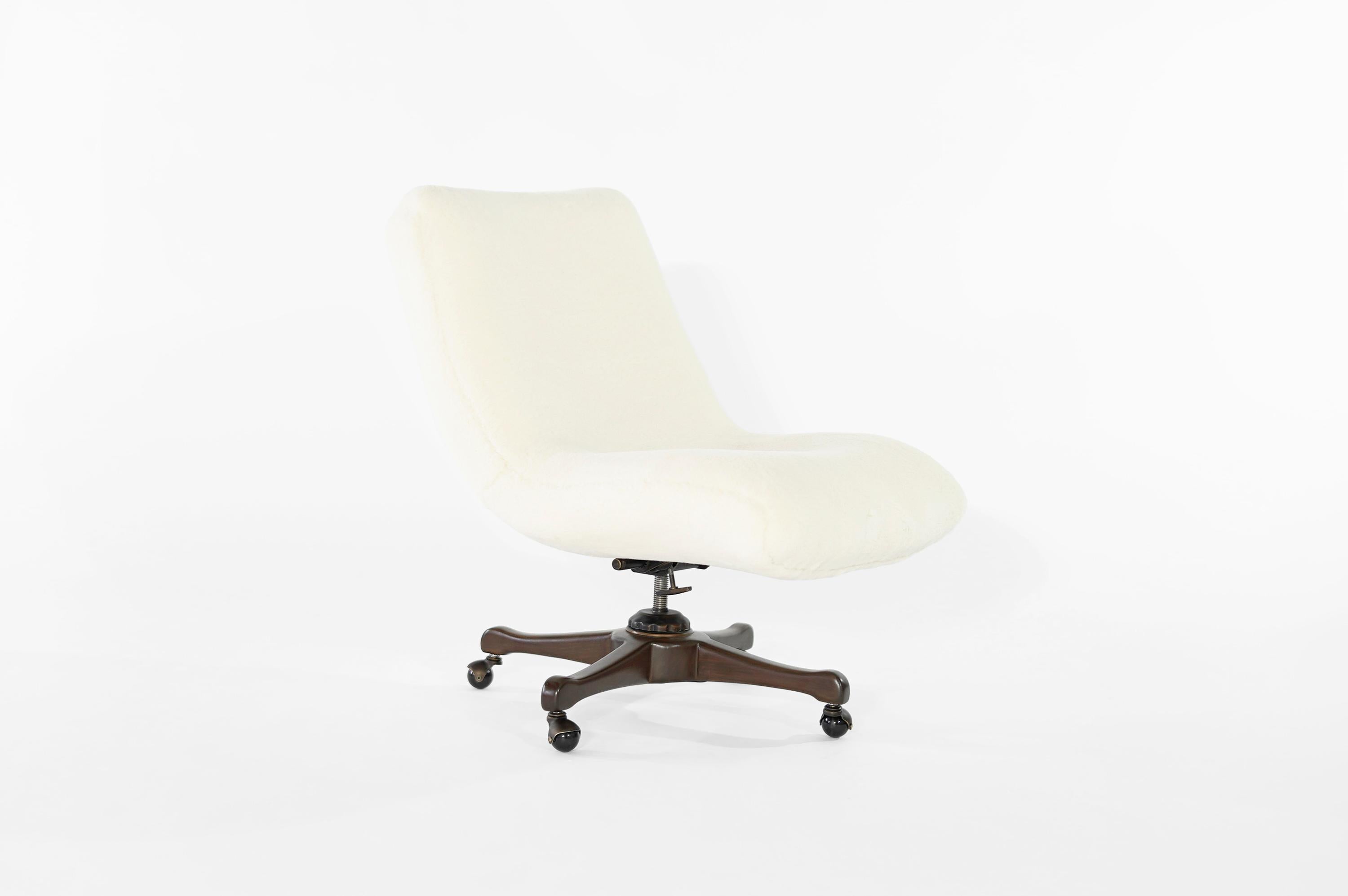 shearling office chair