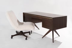 Vladimir Kagan Desk Chair in Shearling for Kagan-Dreyfuss, circa 1950s
