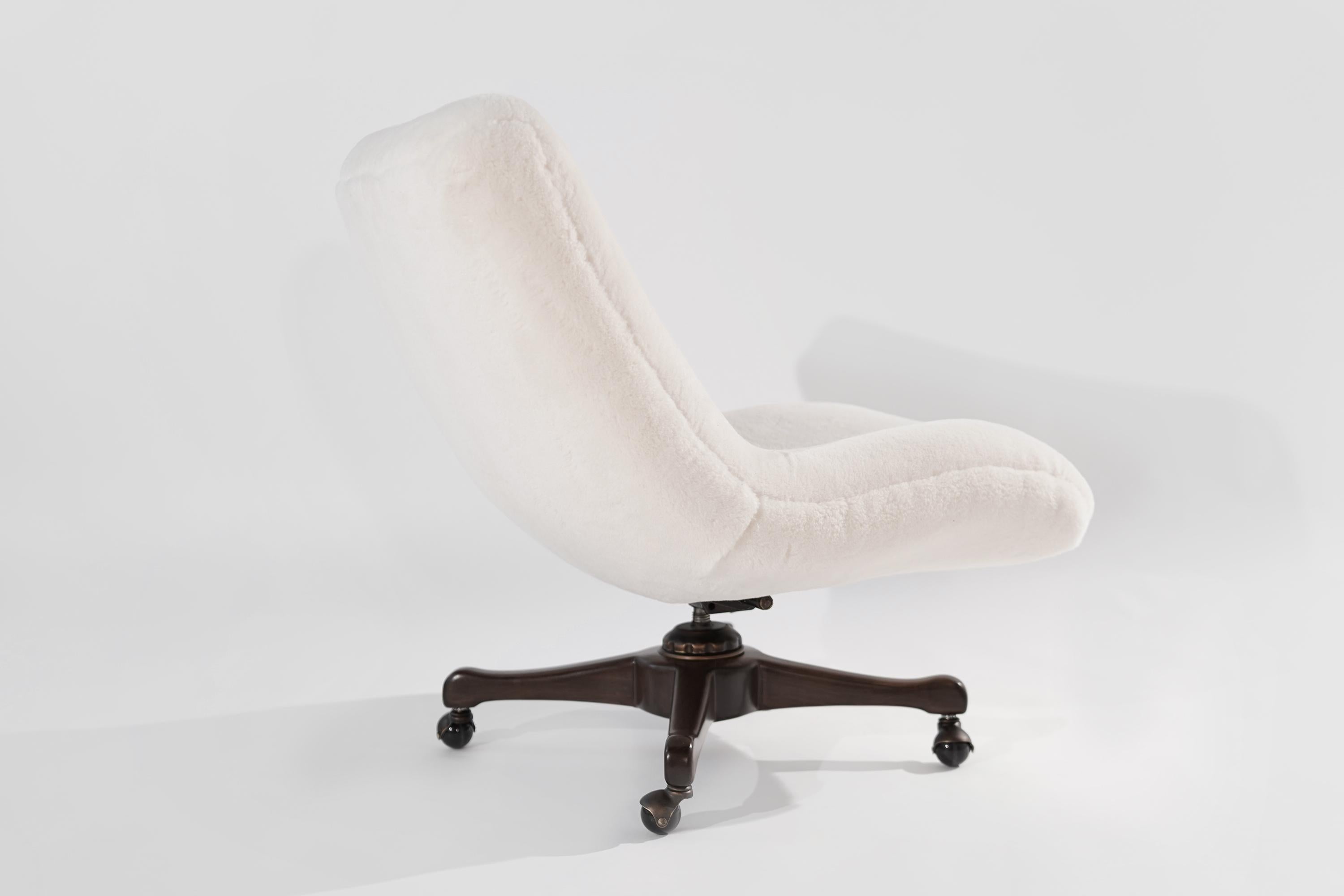 shearling office chair