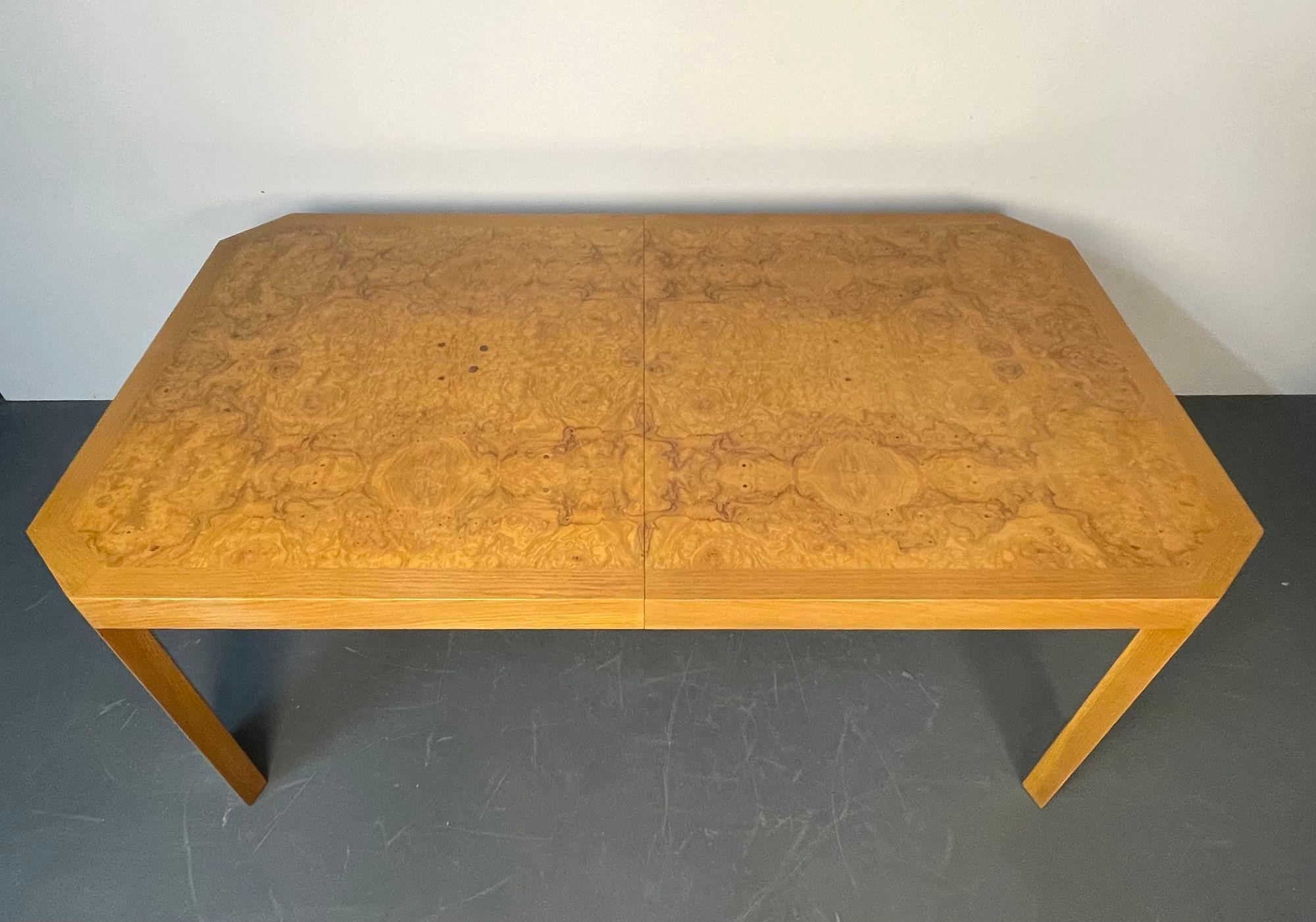 American Vladimir Kagan Dining or Conference Table, Mid-Century Modern, Burl and Lucite