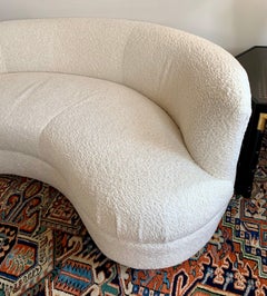 Vladimir Kagan Directional Cloud Serpentine Sofa Freshly Upholstered in Kravet