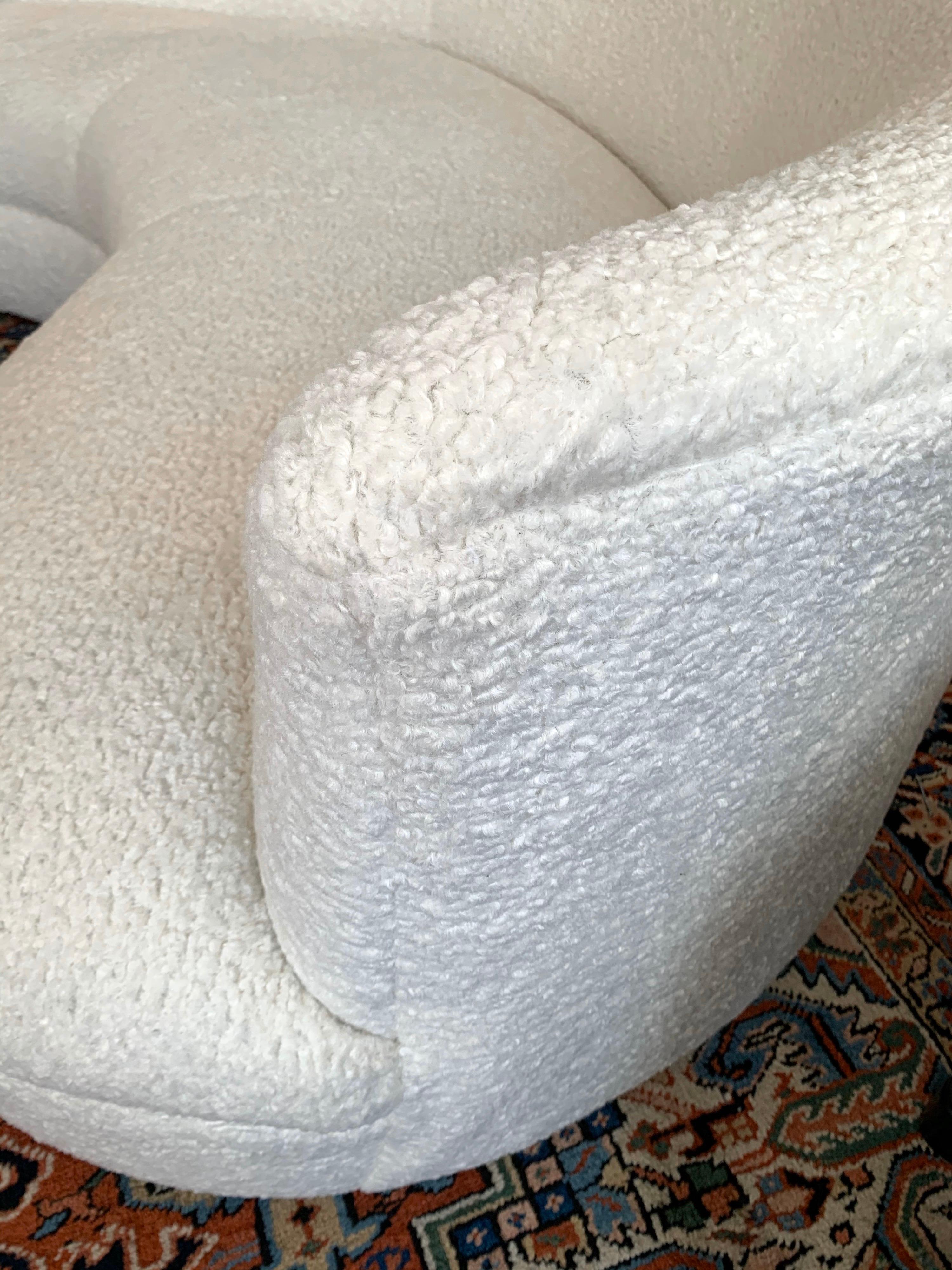 American Vladimir Kagan Directional Cloud Serpentine Sofa Freshly Upholstered in Kravet