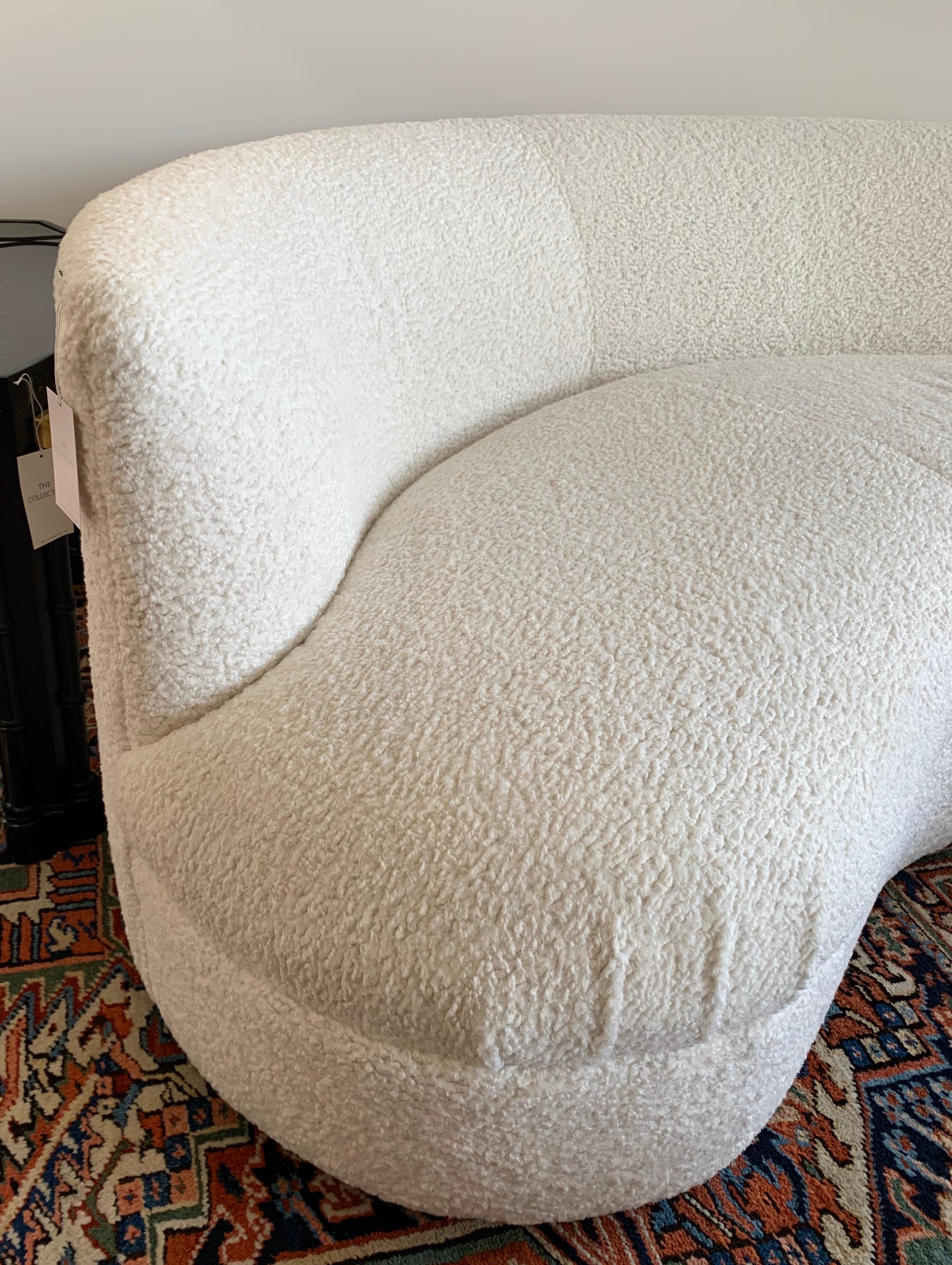 Late 20th Century Vladimir Kagan Directional Cloud Serpentine Sofa Freshly Upholstered in Kravet