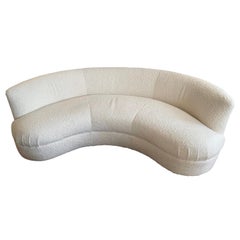 Vladimir Kagan Directional Cloud Serpentine Sofa Freshly Upholstered in Kravet