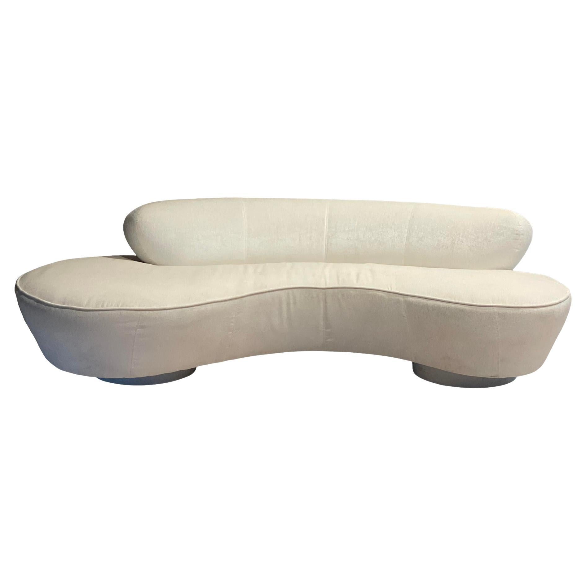 Vladimir Kagan Directional Cloud Serpentine Sofa in Upholstery