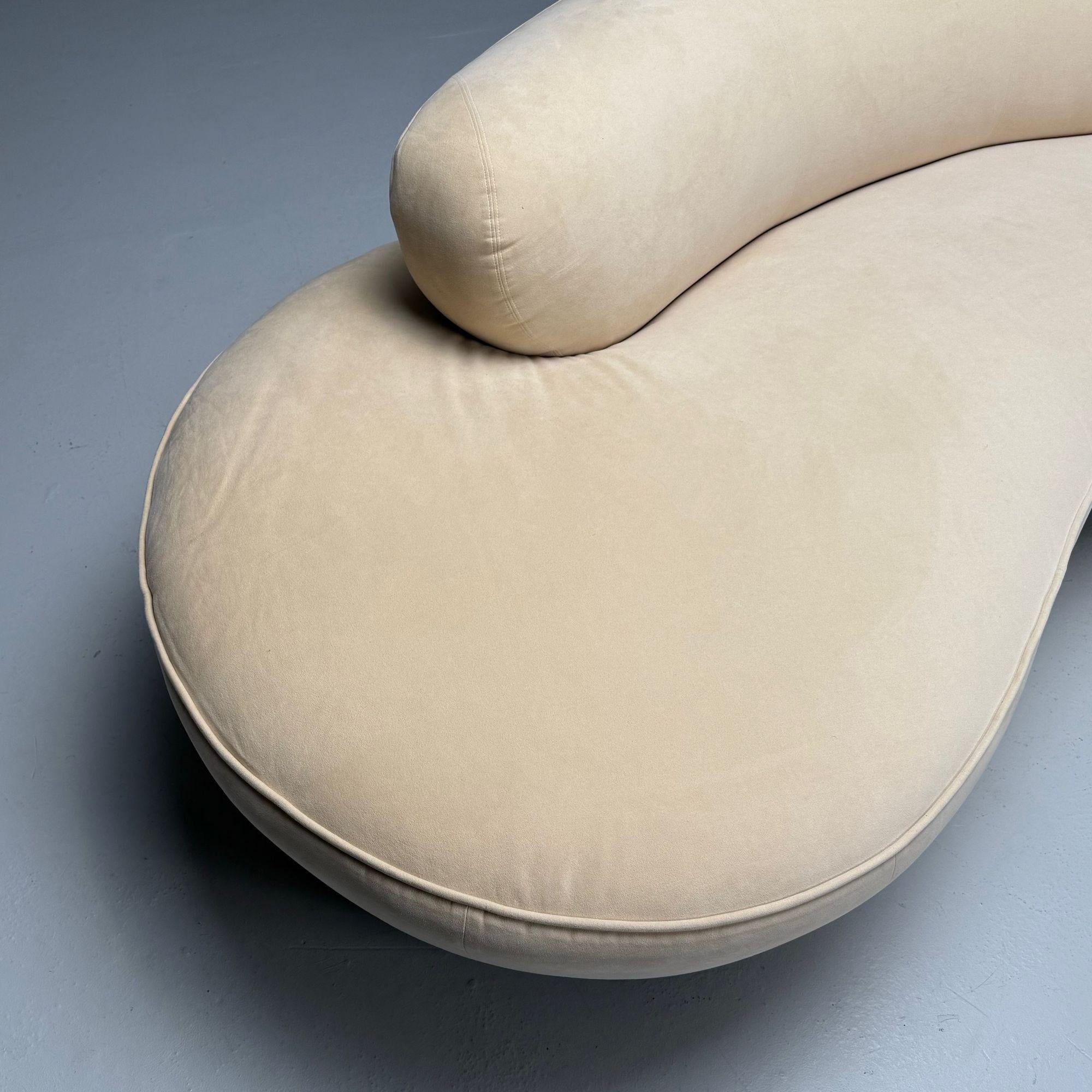 Vladimir Kagan, Directional, Mid-Century Modern, Serpentin Cloud Sofa, Samt im Angebot 5