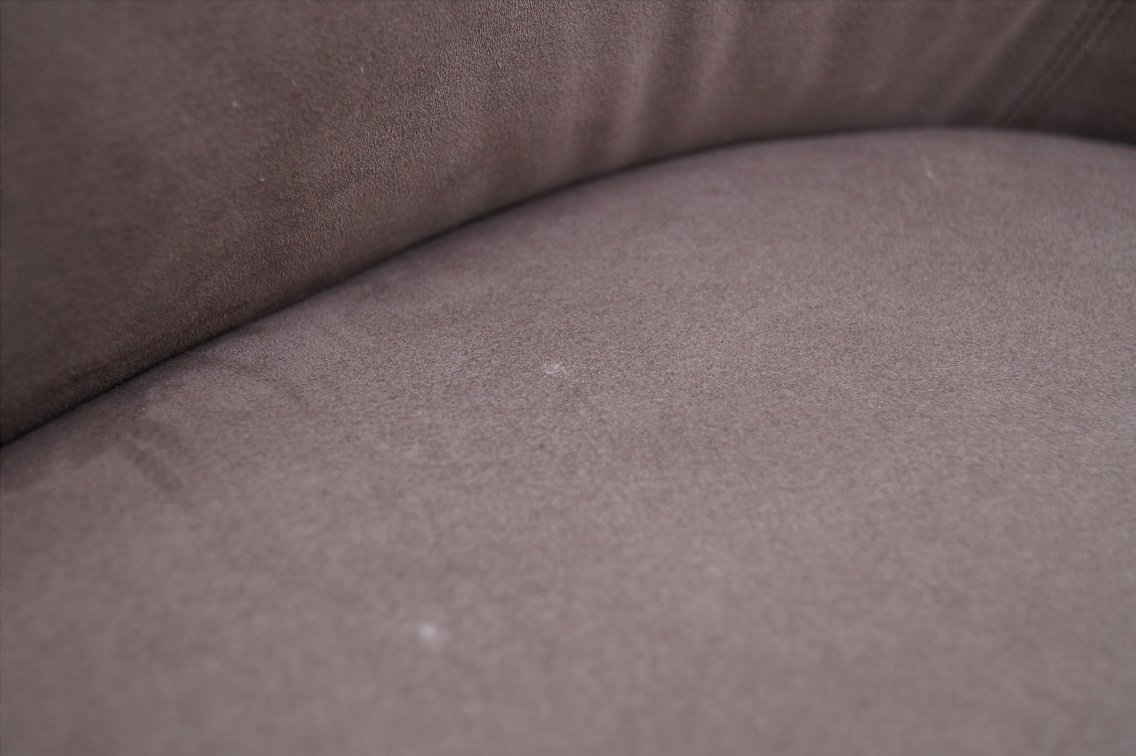 Fabric Vladimir Kagan Directional Serpentine Brown Sofa
