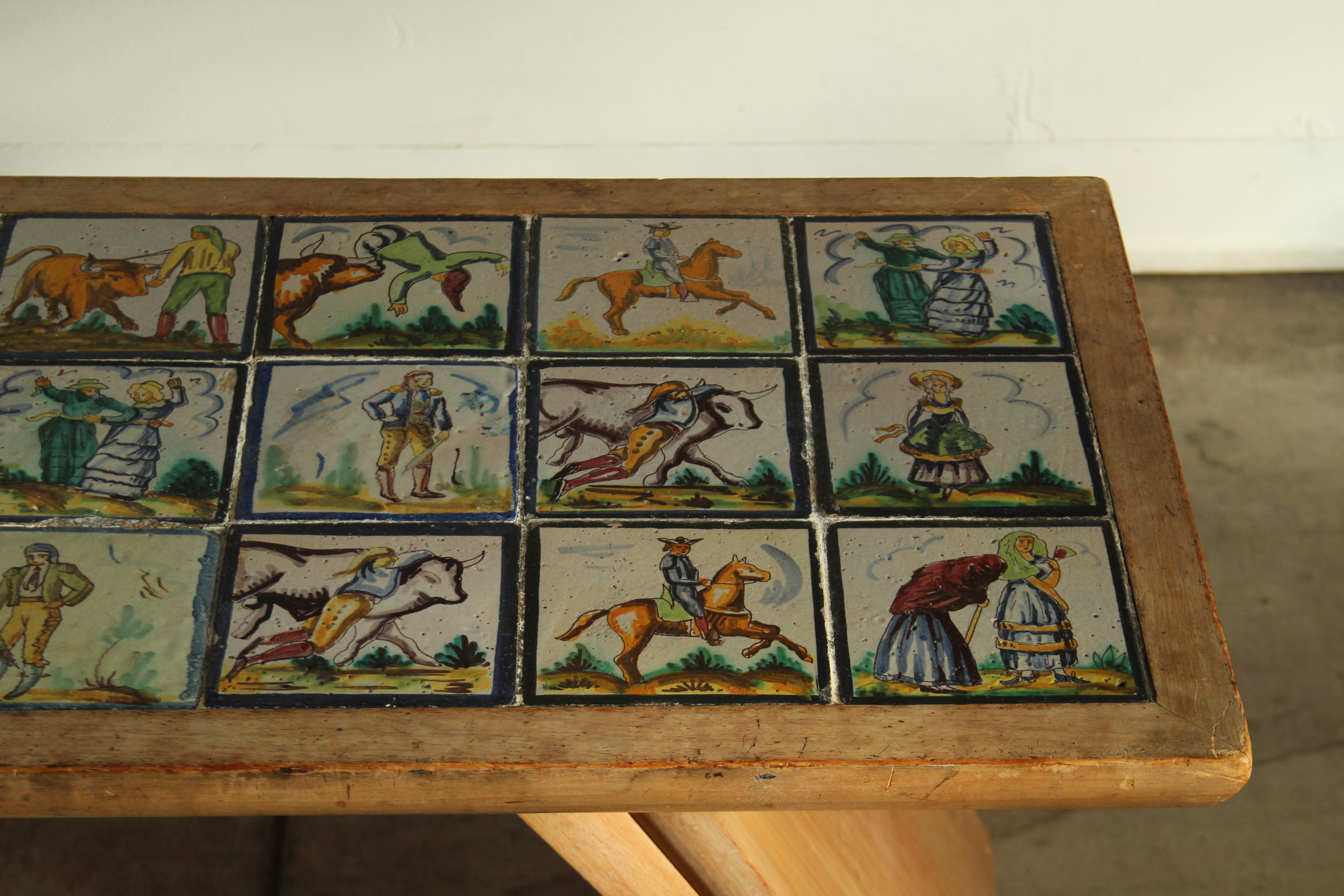 Vladimir Kagan Early and Rare Custom Tile Top Coffee Table, 1940s For Sale 1