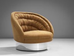 Chaise longue Ellipse de Vladimir Kagan en tissu beige
