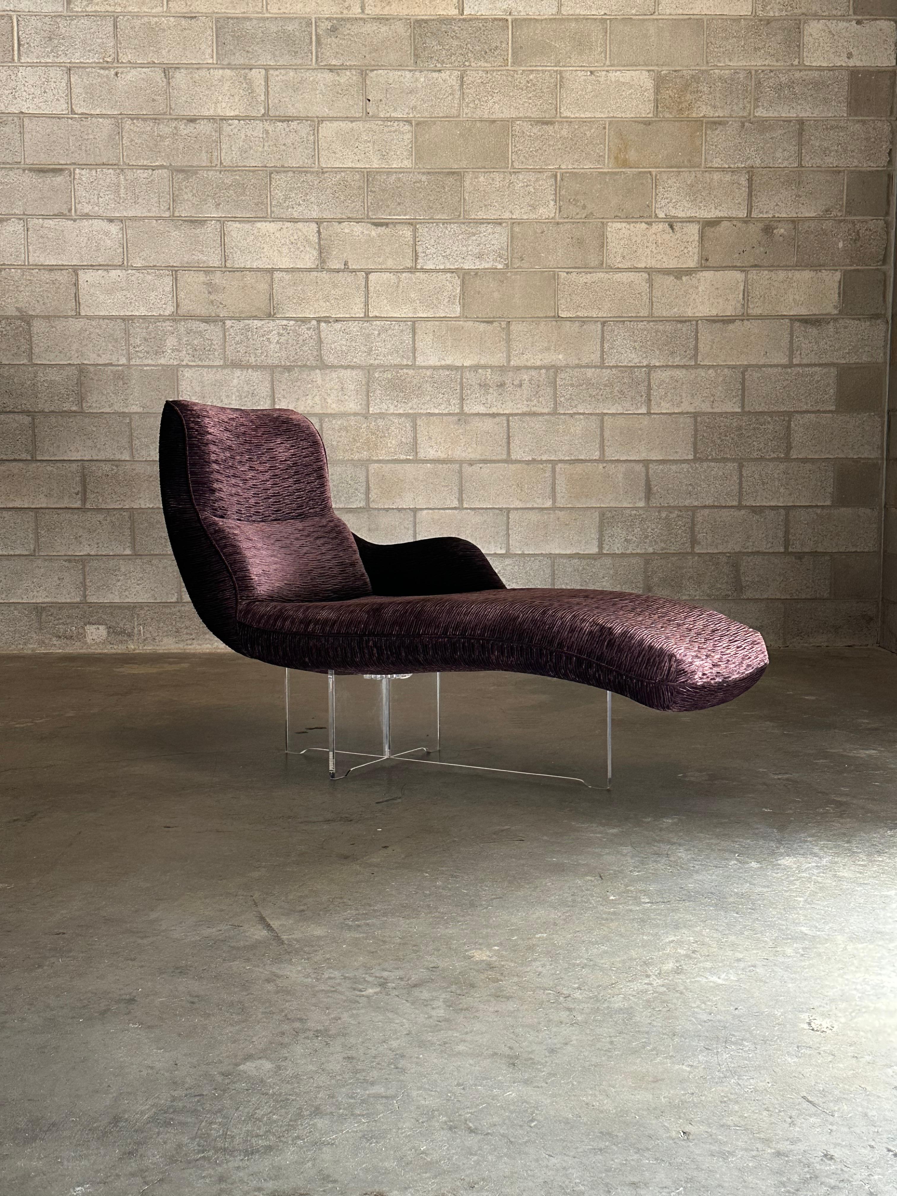 An iconic chaise lounge designed by Vladimir Kagan, model 6910, commonly known as the 