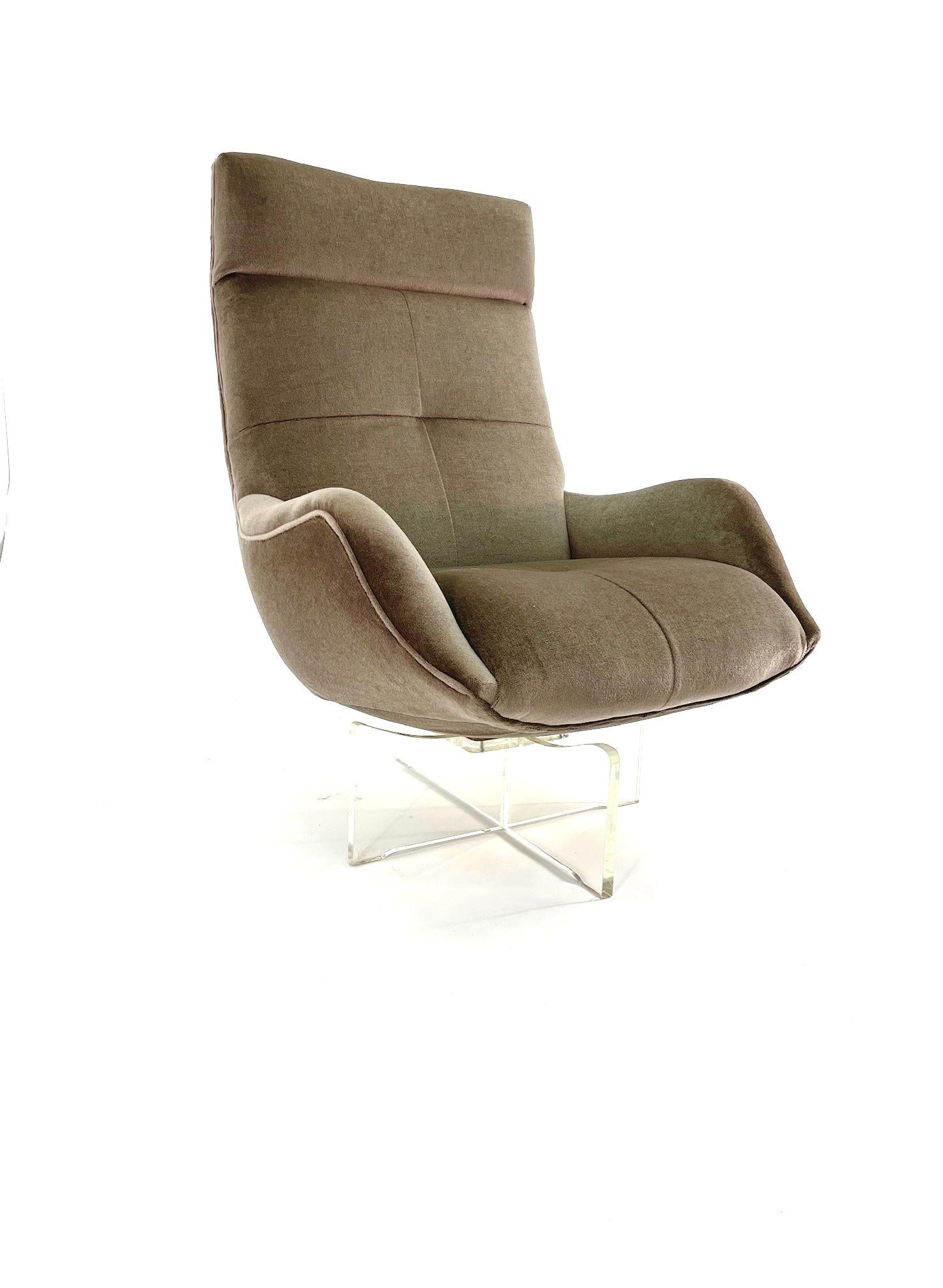 Vladimir Kagan Erica High Back Lounge Chair Model Circa 1967