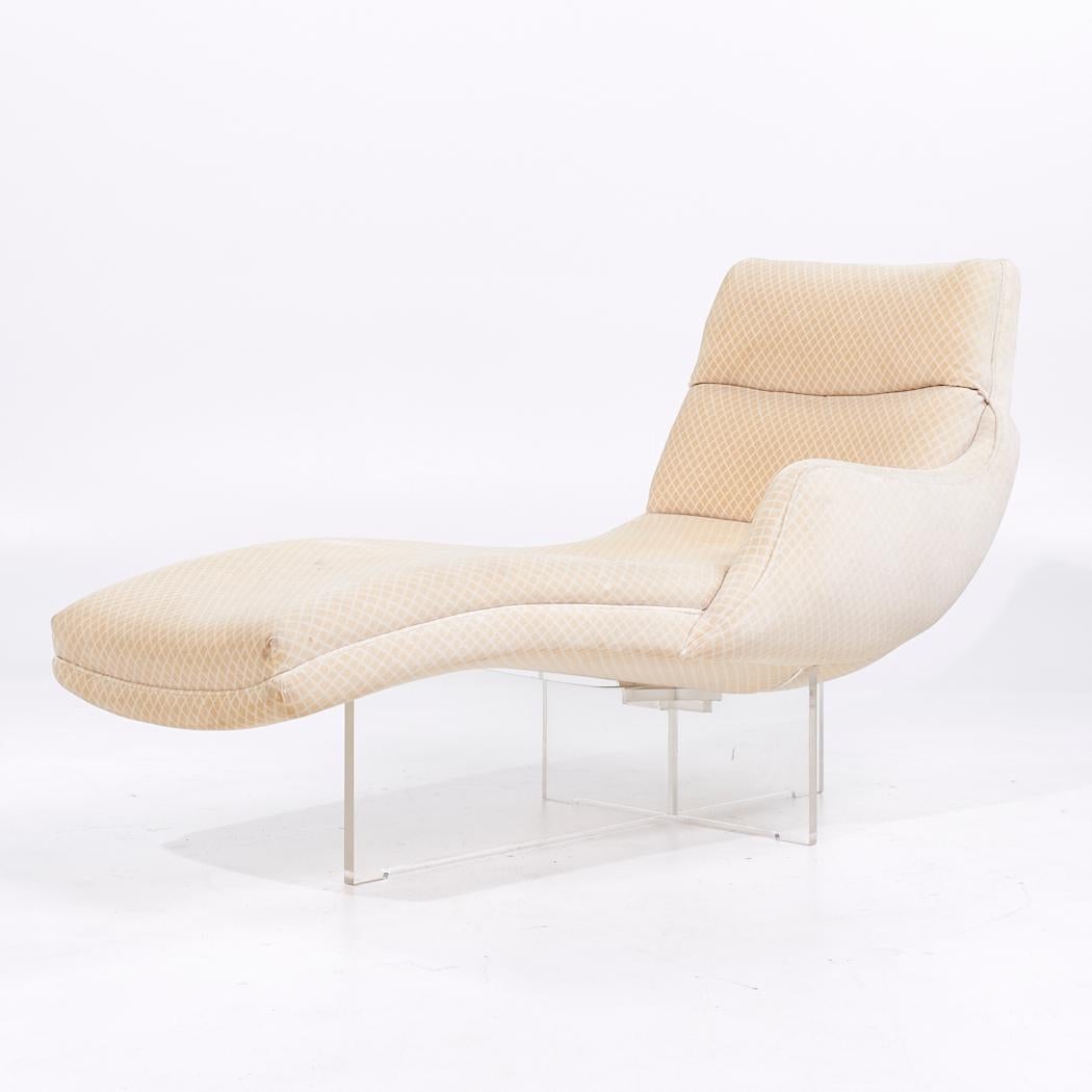 Mid-Century Modern Vladimir Kagan Erica Mid Century Chaise Lounge Chair For Sale