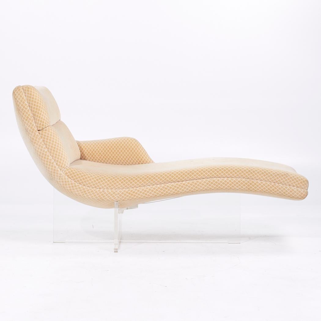 Upholstery Vladimir Kagan Erica Mid Century Chaise Lounge Chair For Sale