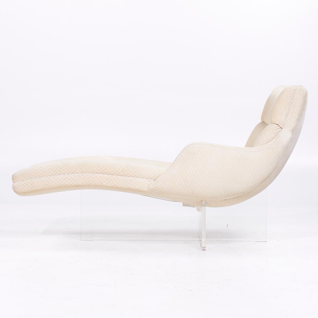 Vladimir Kagan Erica Mid Century Chaise Lounge Chair For Sale 1