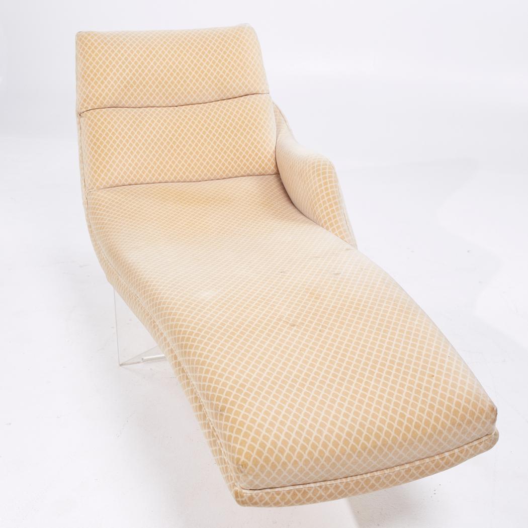 Vladimir Kagan Erica Mid Century Chaise Lounge Chair For Sale 2