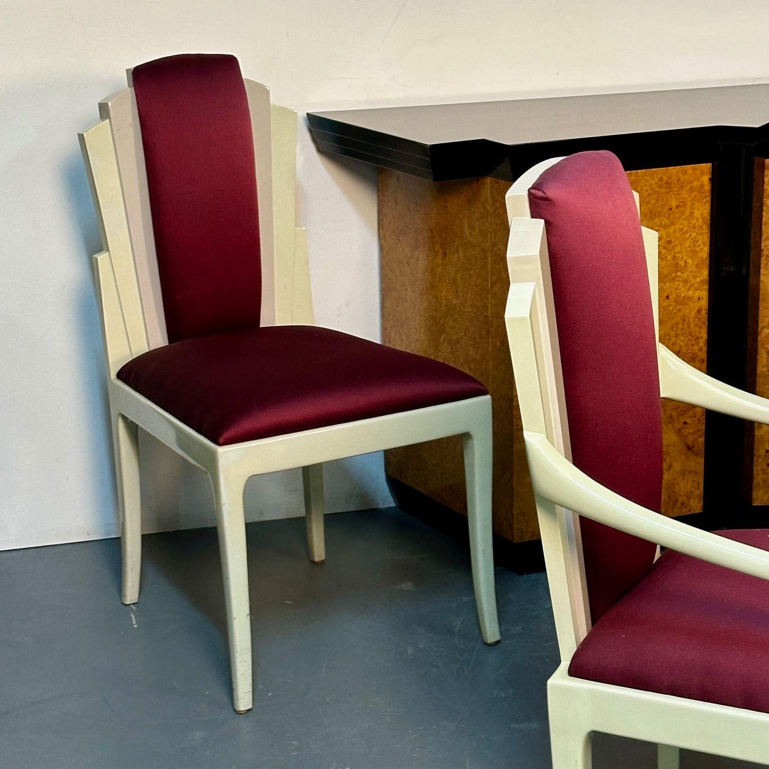 Vladimir Kagan, Mid-Century Modern, Eva Dining Room Set, Maple, Black Lacquer For Sale 3