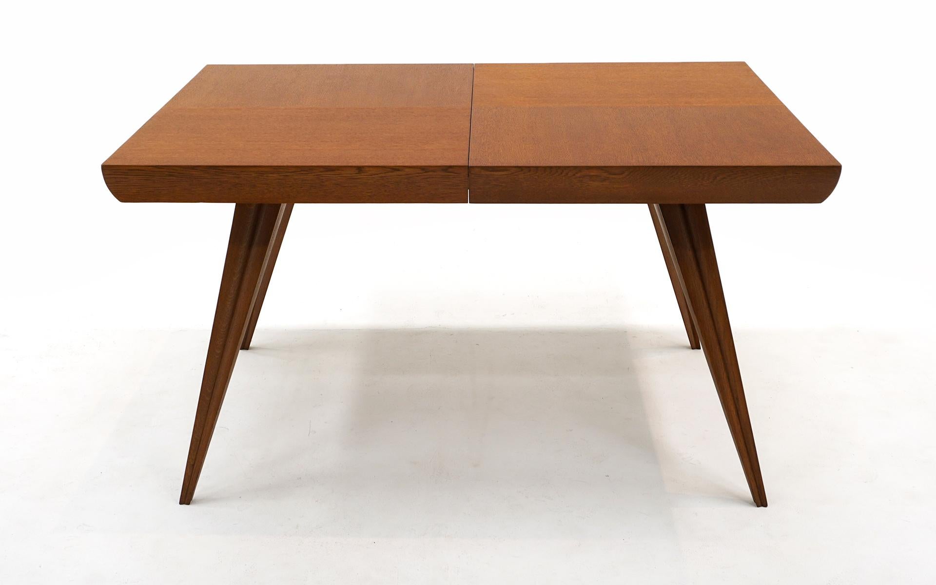 Mid-Century Modern Vladimir Kagan Expandable Dining Table with Leaves. Oak.  Custom Made. For Sale