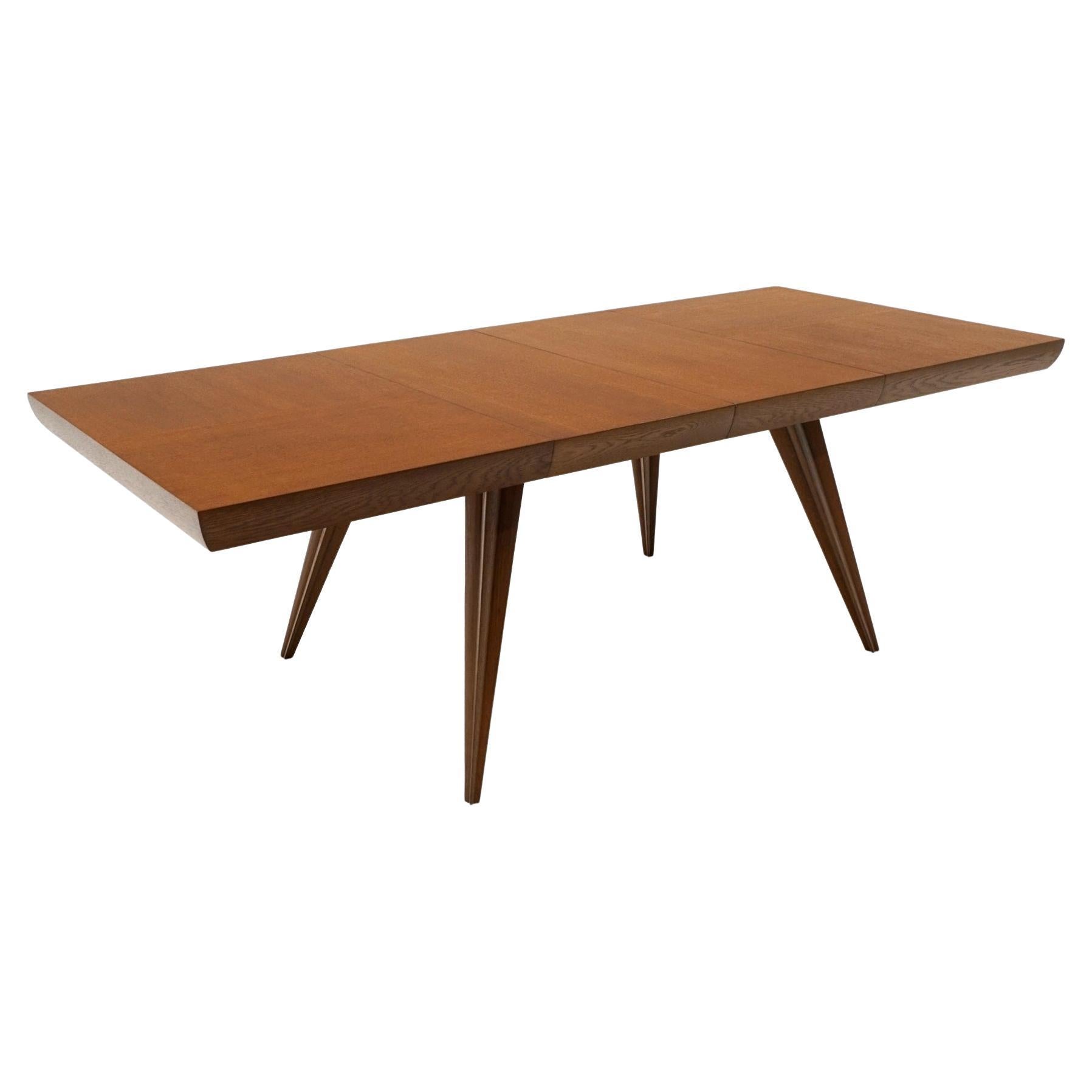 Vladimir Kagan Expandable Dining Table with Leaves. Oak.  Custom Made.