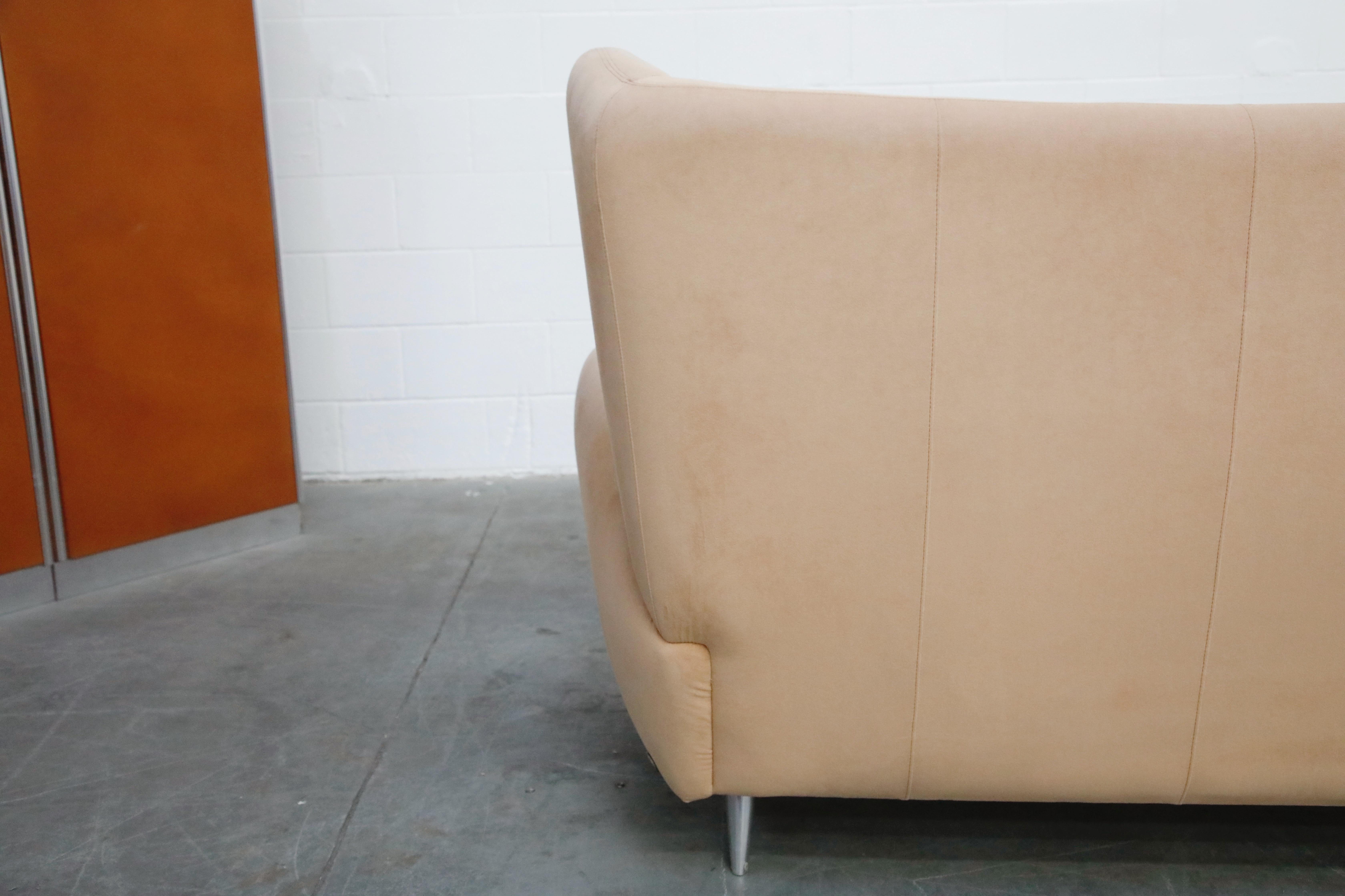 Vladimir Kagan for American Leather 'Fiftyish' Wingback Sofa, Signed 14