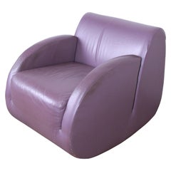 Fauteuil à bascule en cuir moderne "Rock Star" de Vladimir Kagan pour American Leather