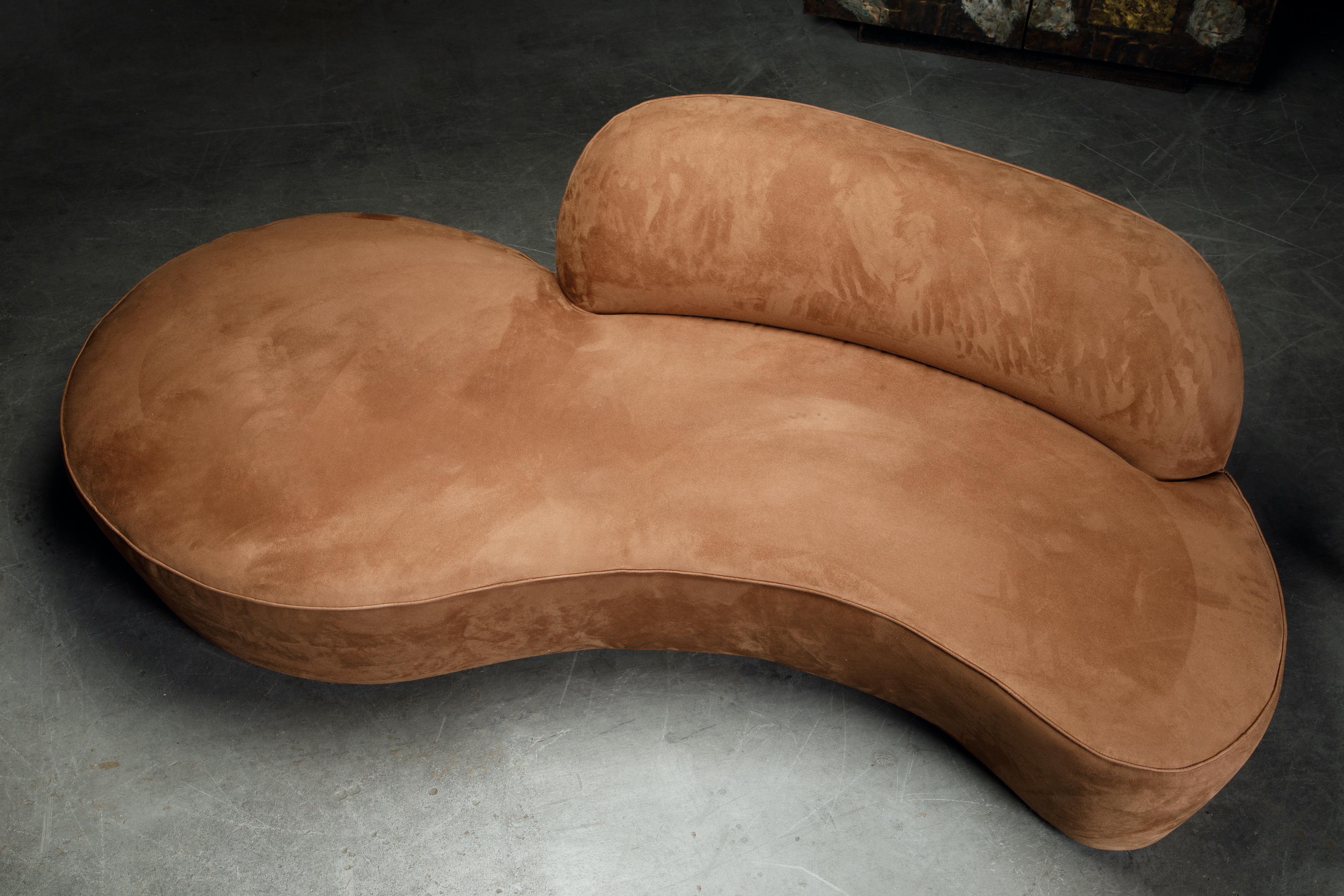 Vladimir Kagan for American Leather 'Zoe' Sofa in Alcantara, Signed 10