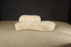 Vladimir Kagan for American Leather 'Zoe' Sofa in Beige Alcantara, Signed