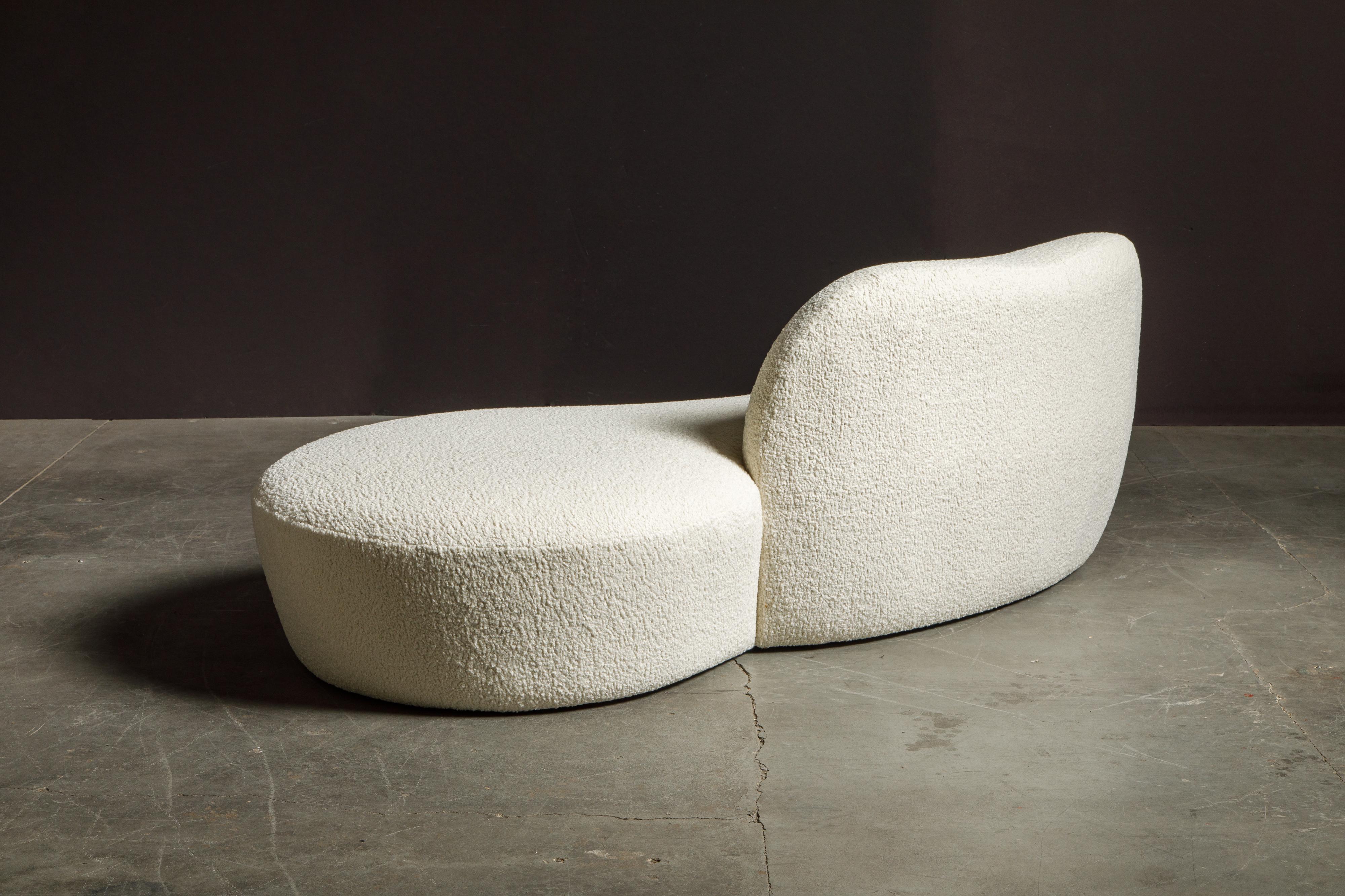 Vladimir Kagan for American Leather 'Zoe' Sofa Reupholstered in Bouclé, Signed 7