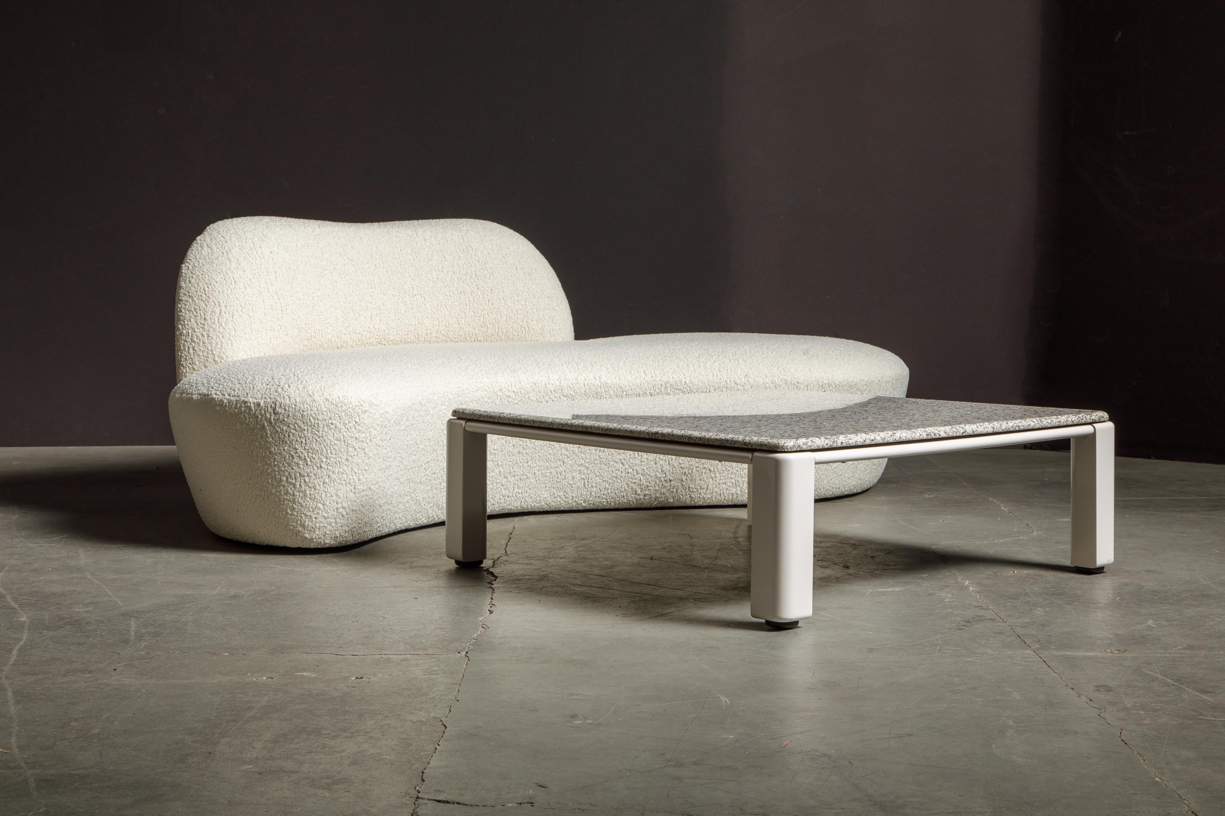 Vladimir Kagan for American Leather 'Zoe' Sofa Reupholstered in Bouclé, Signed 10