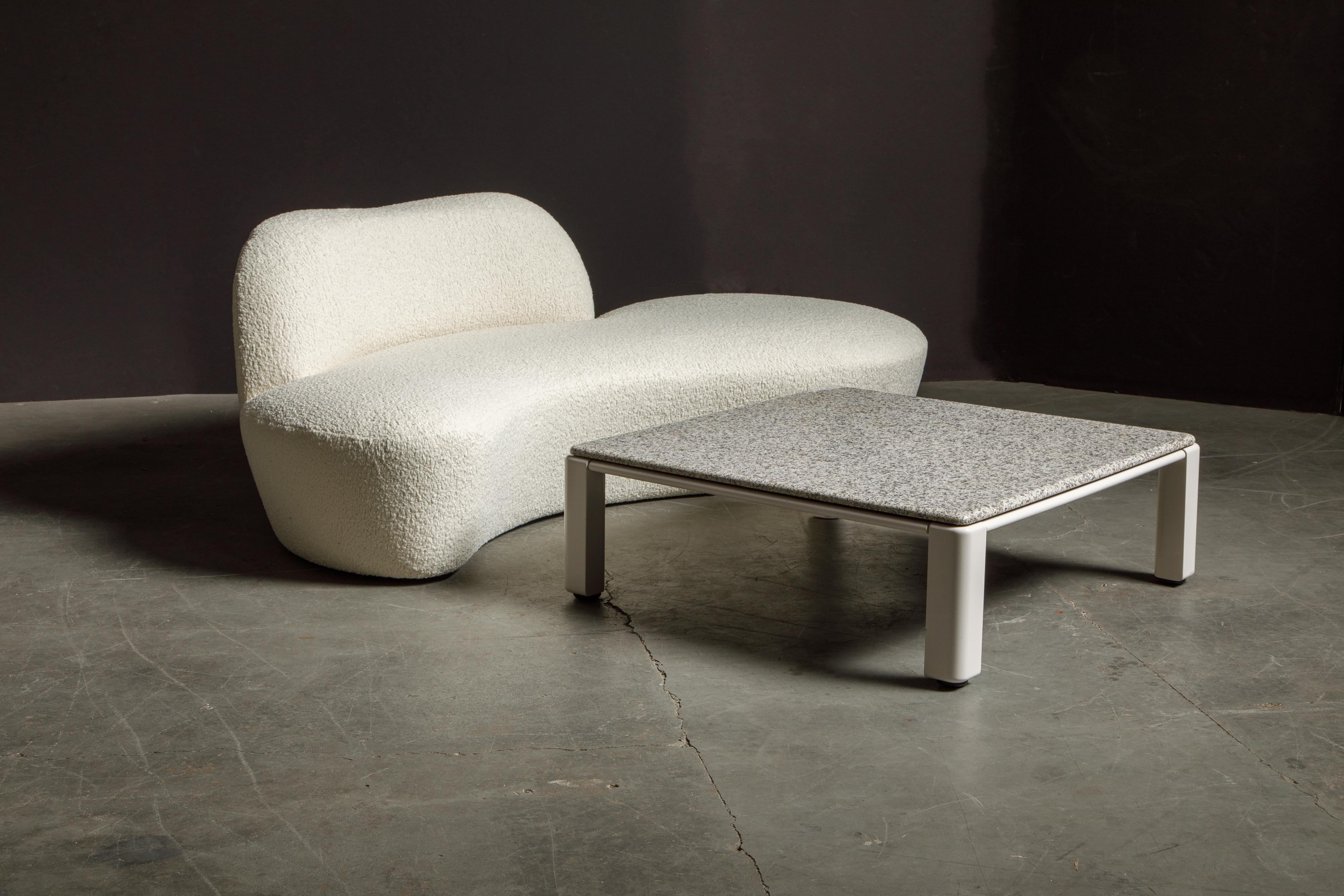 Vladimir Kagan for American Leather 'Zoe' Sofa Reupholstered in Bouclé, Signed 11