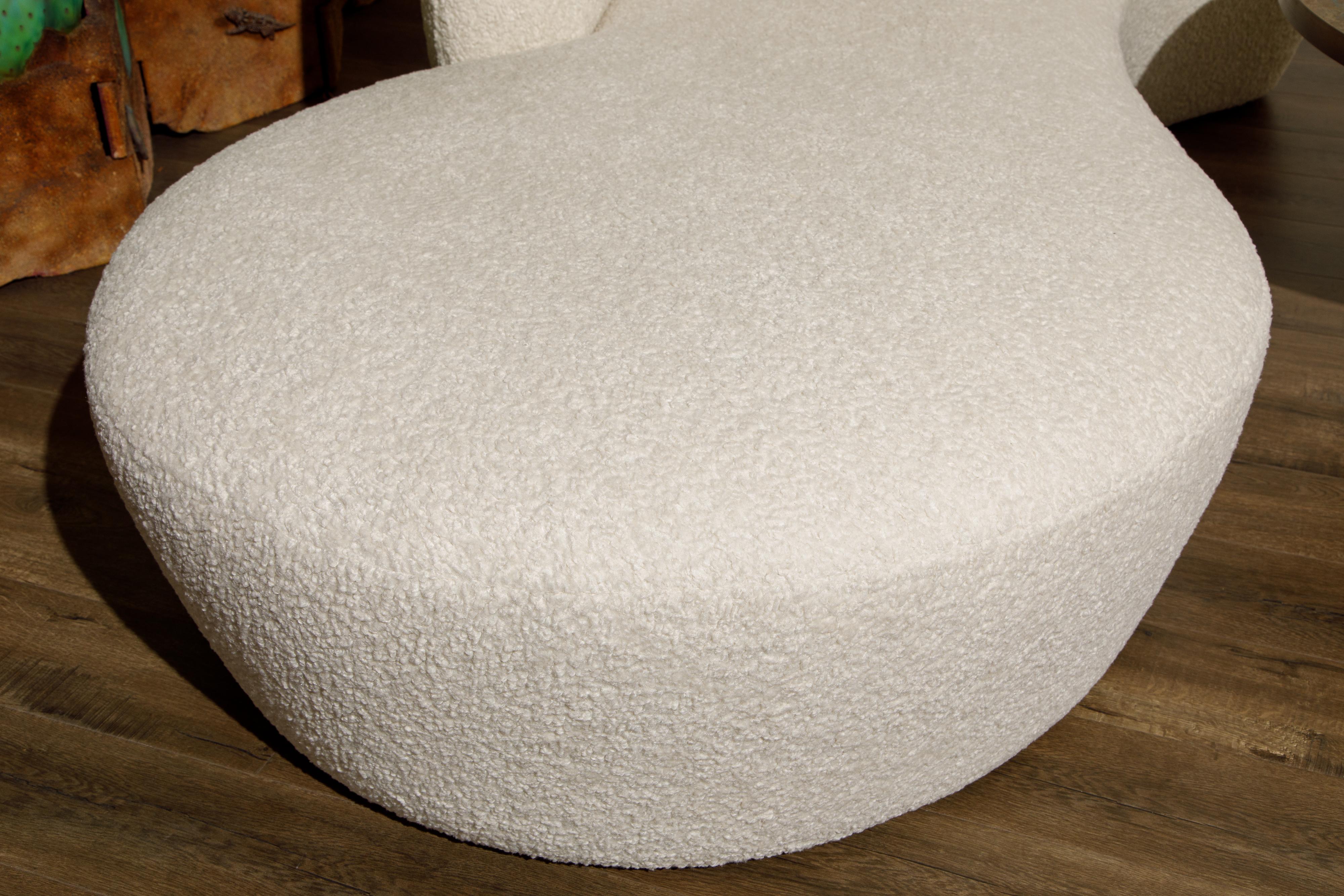 Vladimir Kagan for American Leather 'Zoe' Sofa Reupholstered in Bouclé, Signed 10