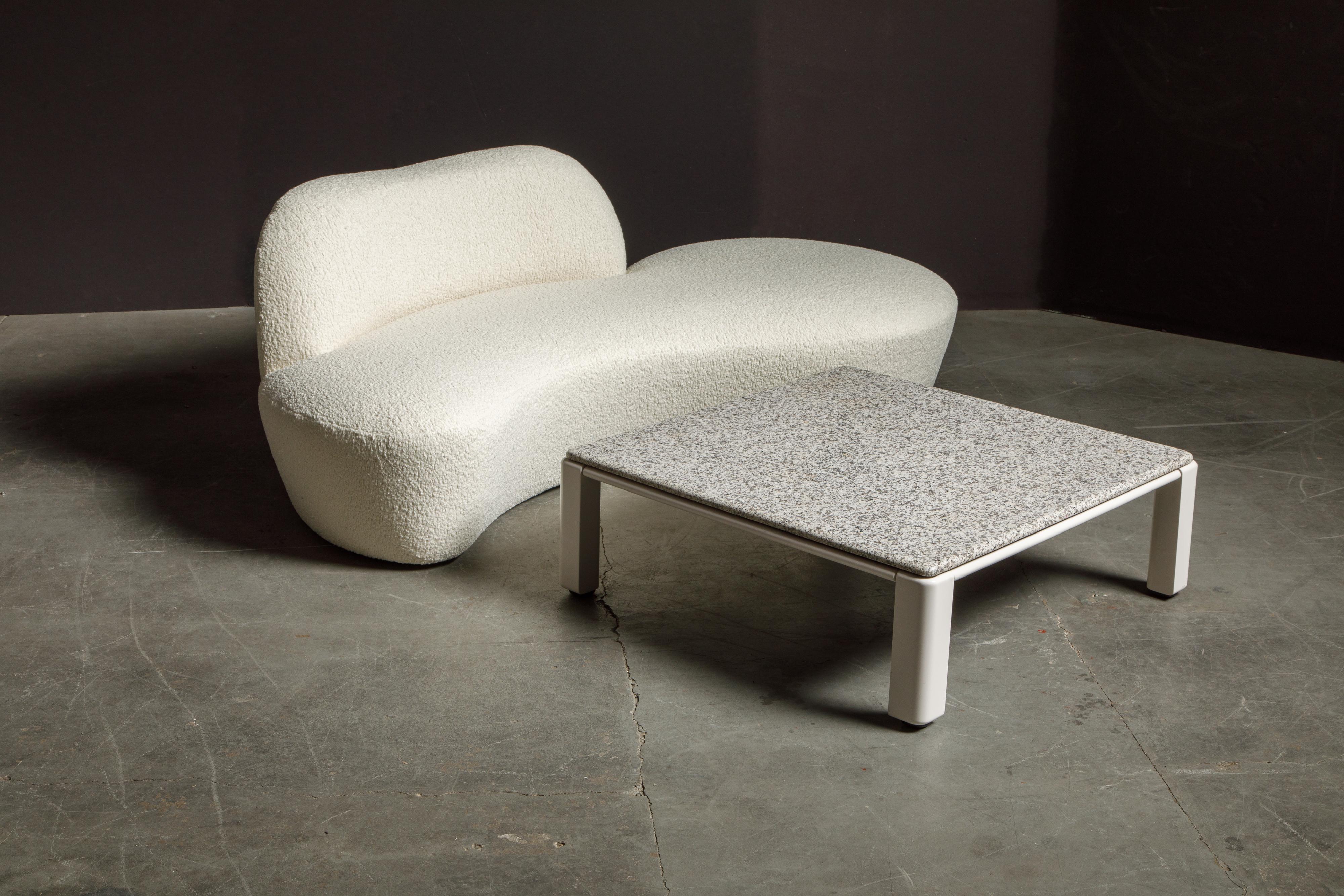 Vladimir Kagan for American Leather 'Zoe' Sofa Reupholstered in Bouclé, Signed 12
