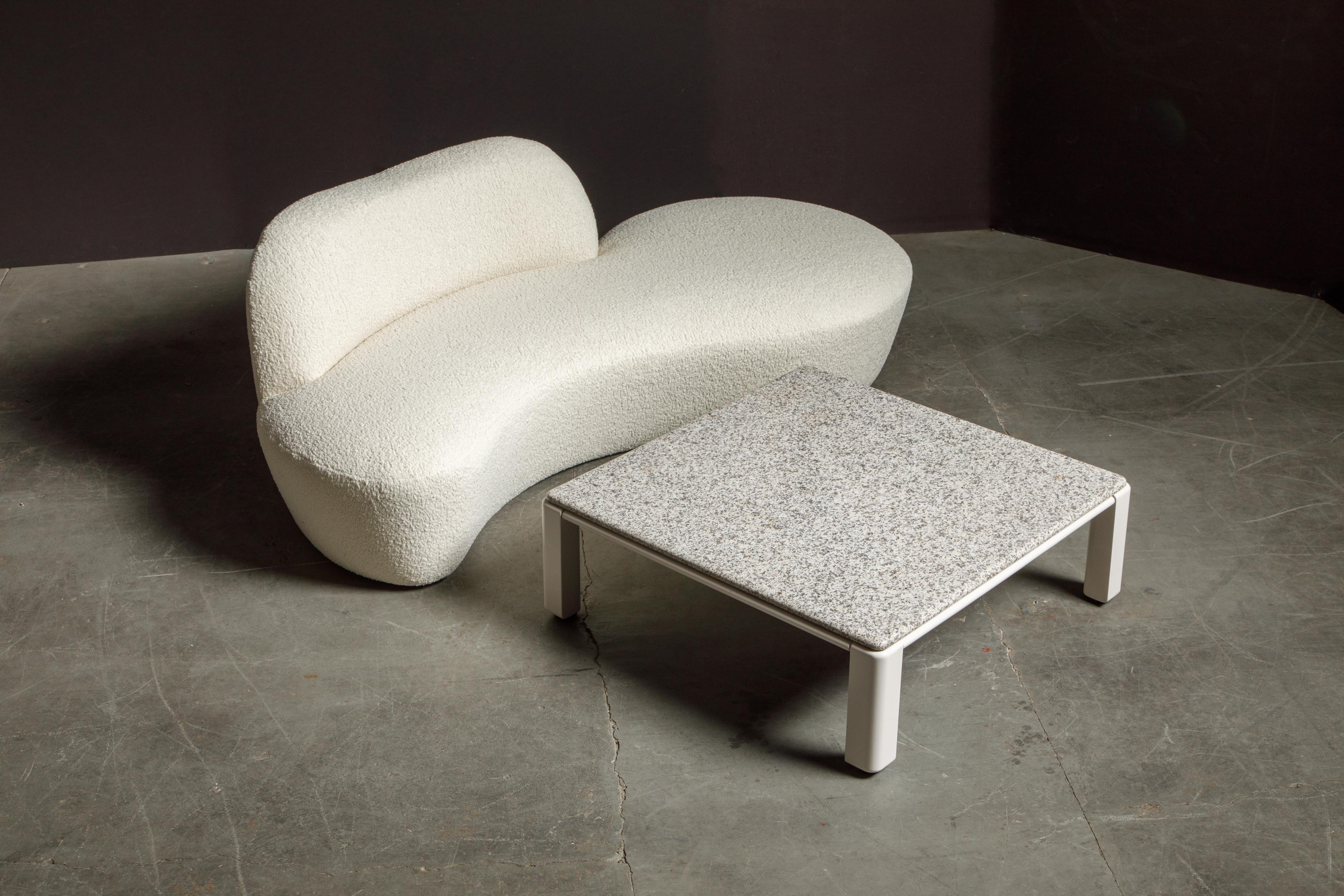 Vladimir Kagan for American Leather 'Zoe' Sofa Reupholstered in Bouclé, Signed 13