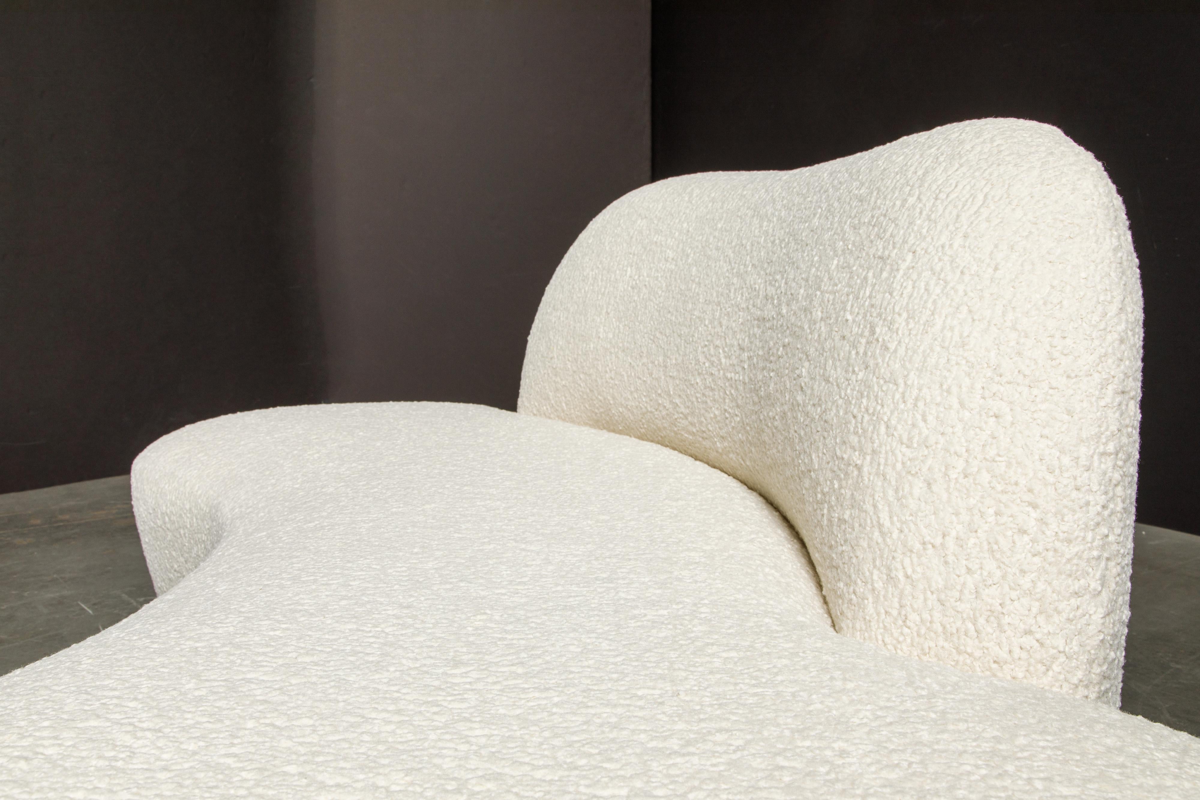 Vladimir Kagan for American Leather 'Zoe' Sofa Reupholstered in Bouclé, Signed 14