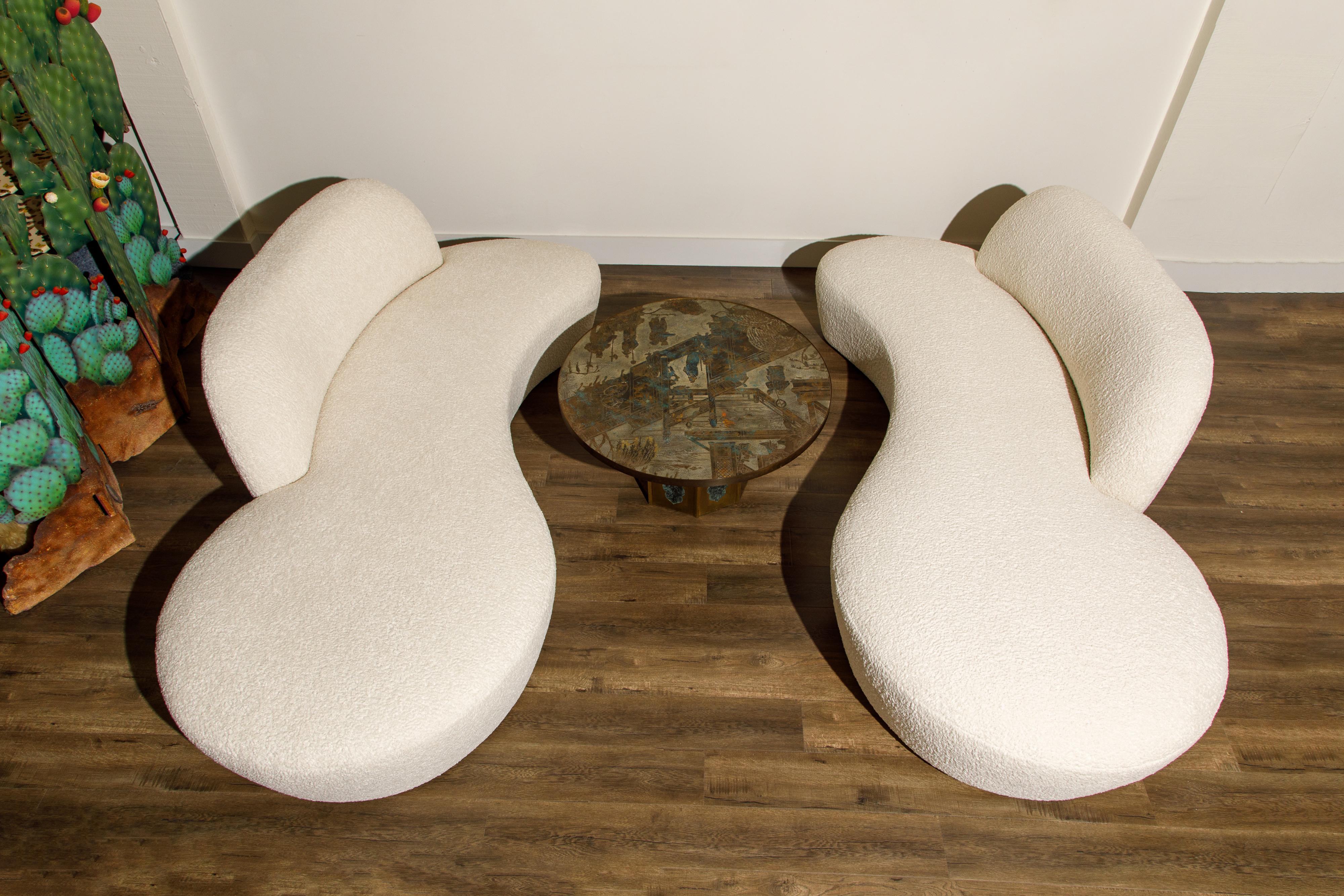 Vladimir Kagan for American Leather 'Zoe' Sofa Reupholstered in Bouclé, Signed 1