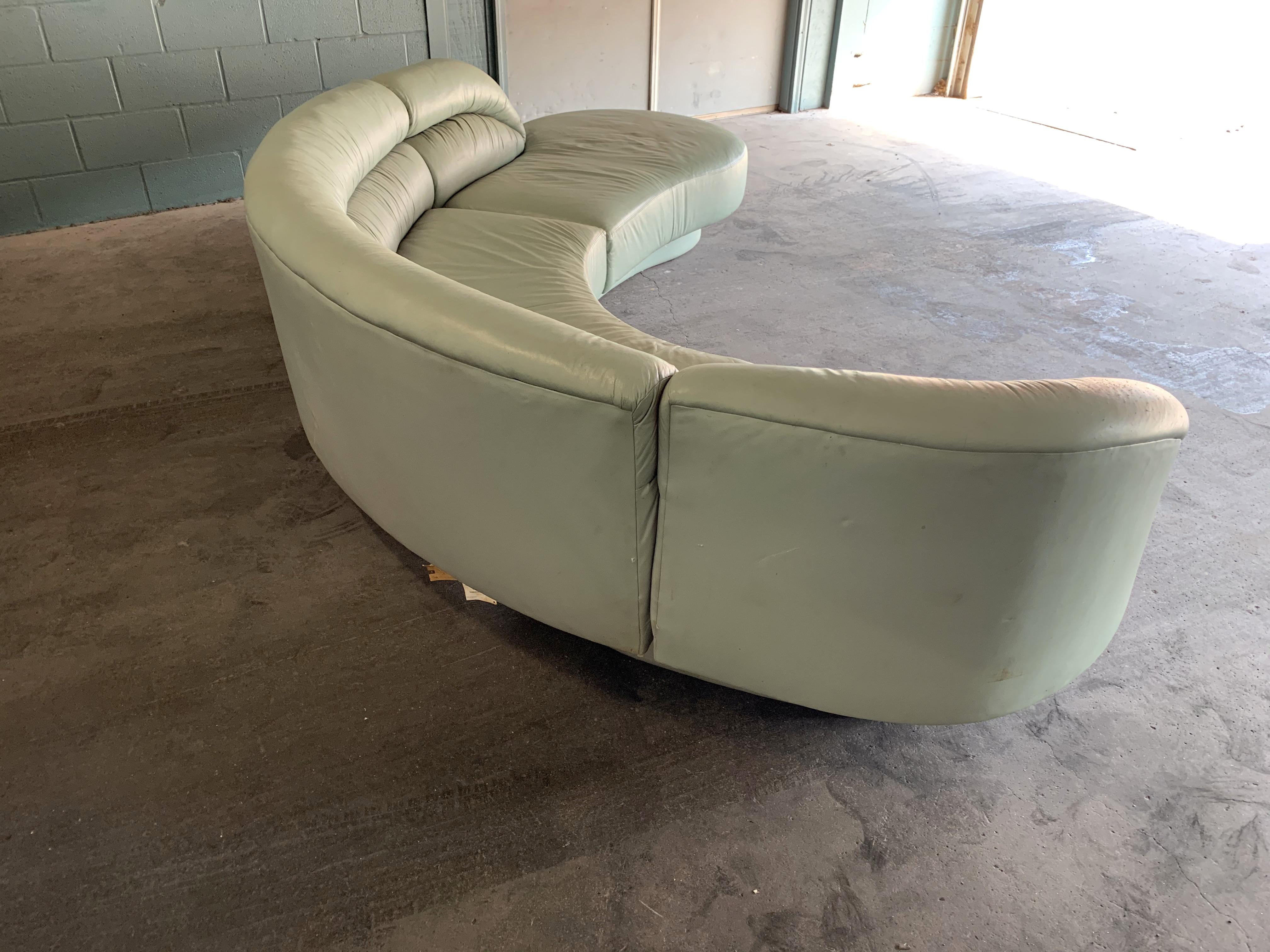 Vladimir Kagan for Directional 3-Piece Serpentine Sectional In Good Condition In Southampton, NJ