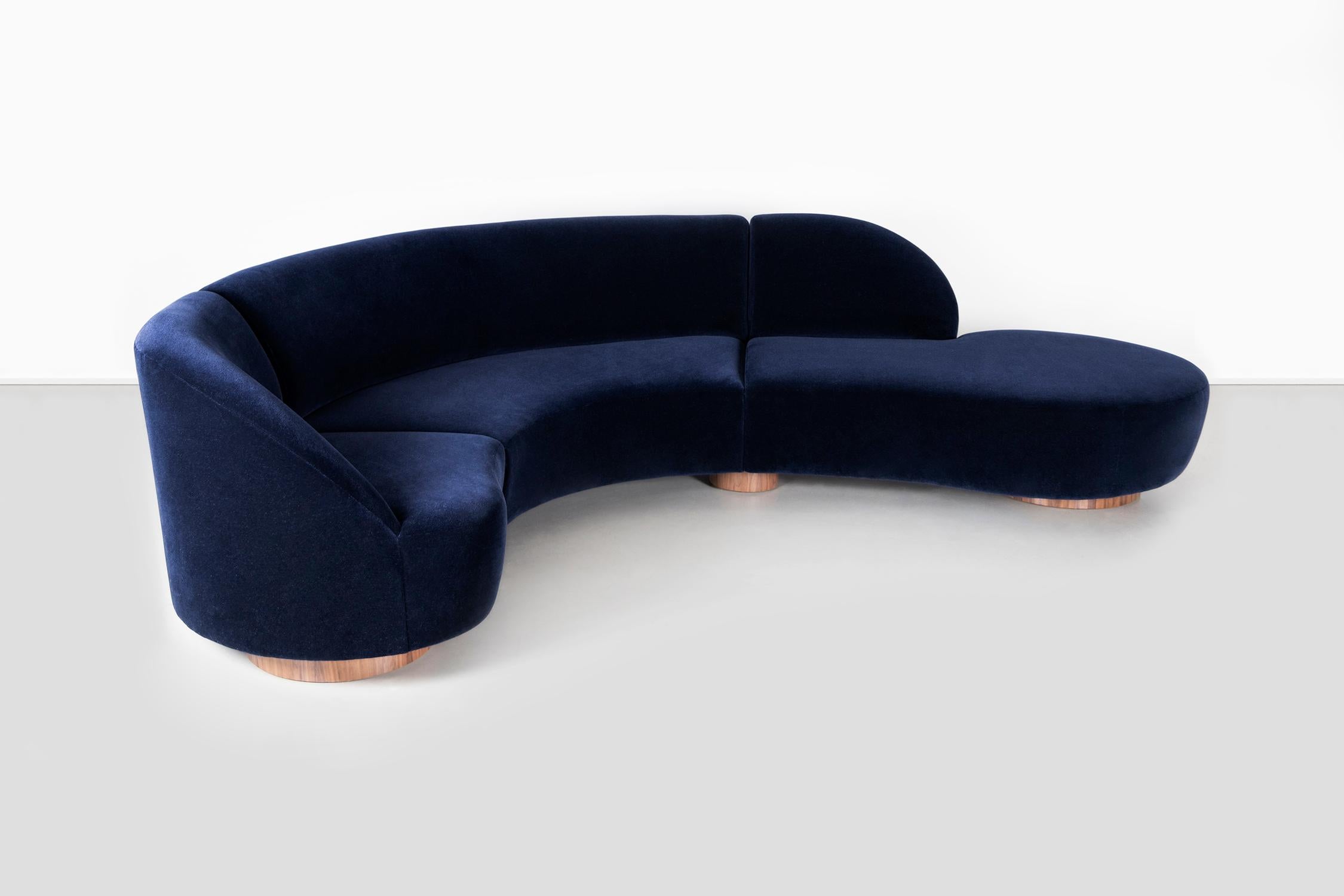 Late 20th Century Vladimir Kagan for Directional Cloud Sectional Sofa Reupholstered in Mohair