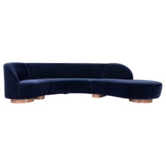 Vladimir Kagan for Directional Cloud Sectional Sofa Reupholstered in Mohair