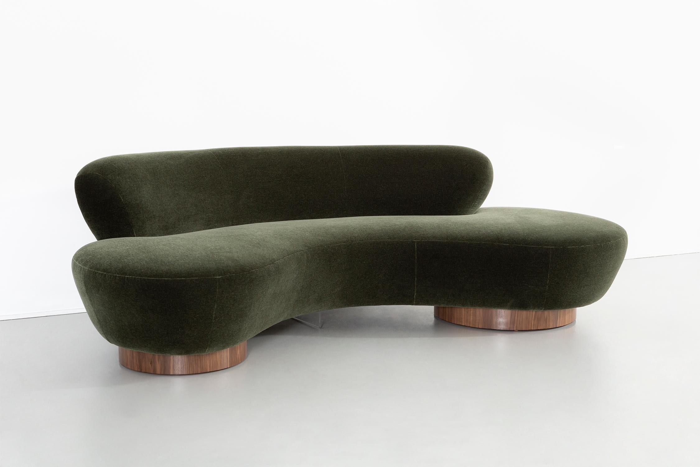 Modern Vladimir Kagan for Directional Cloud Sofa Freshly Reupholstered in Mohair