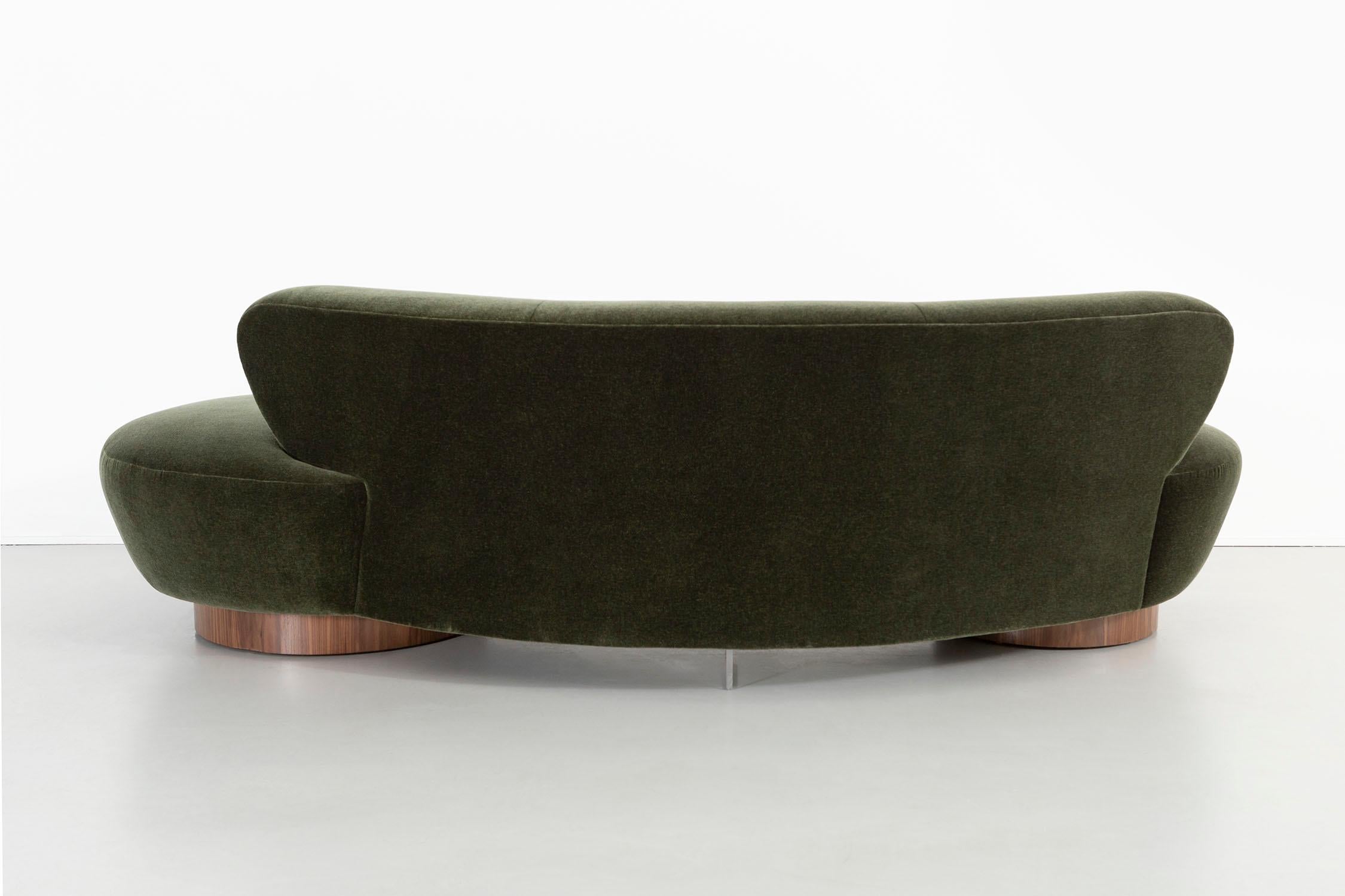 American Vladimir Kagan for Directional Cloud Sofa Freshly Reupholstered in Mohair
