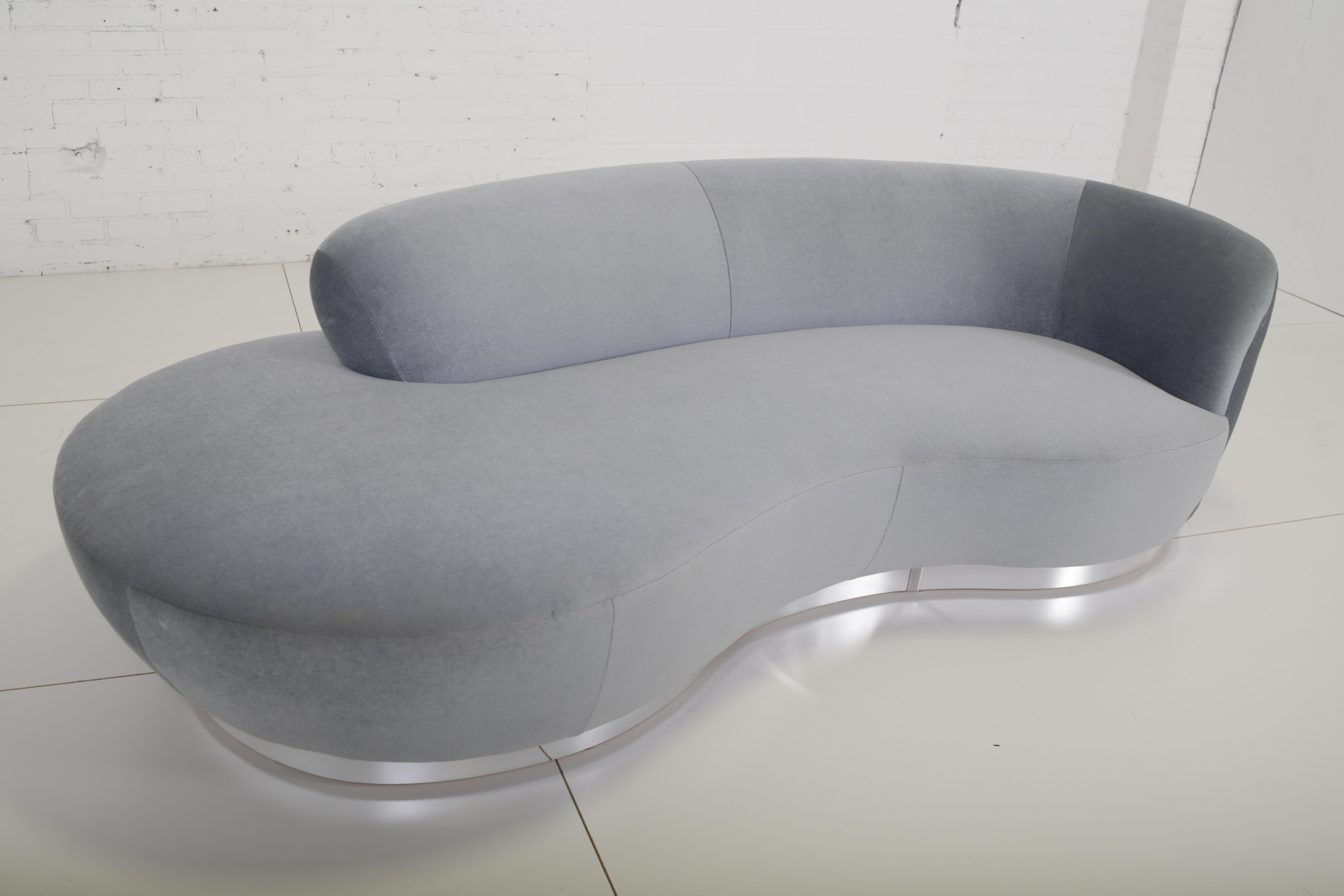 American  Directional Cloud Sofa on Chrome Base For Sale