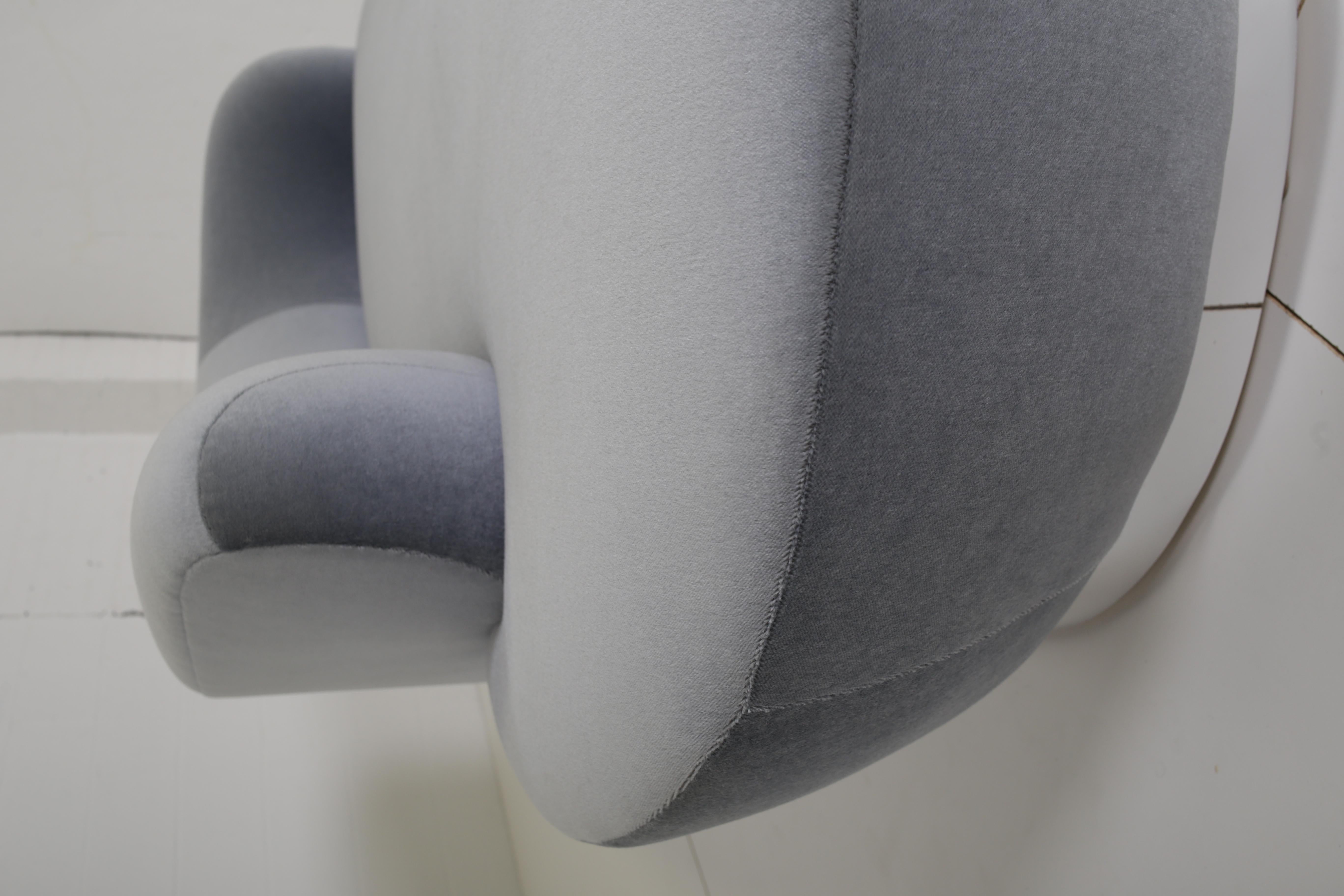 Directional Cloud Sofa on Chrome Base For Sale 1