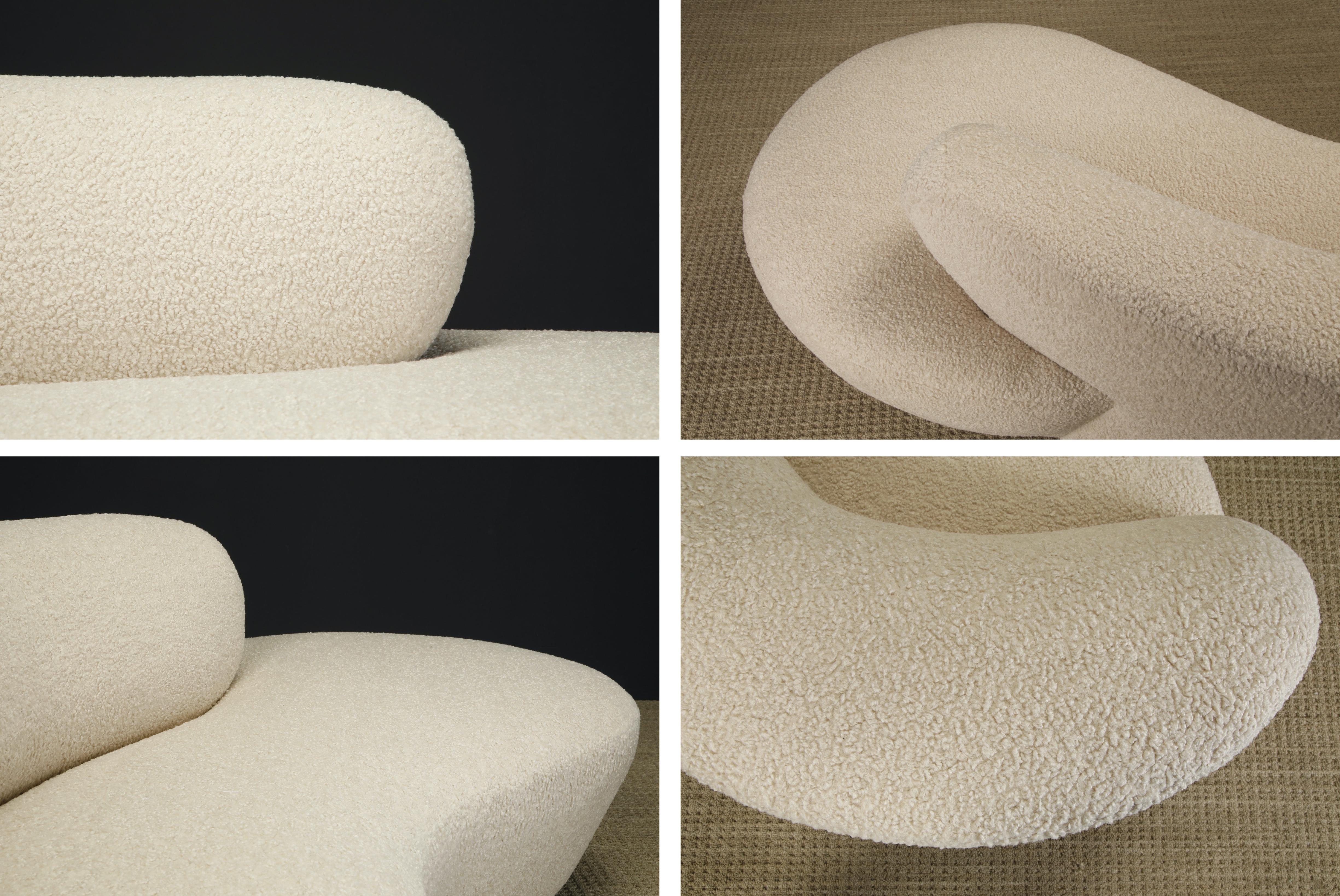 Vladimir Kagan for Directional 'Cloud' Sofas in New Nubby Bouclé, c 1980, Signed 1