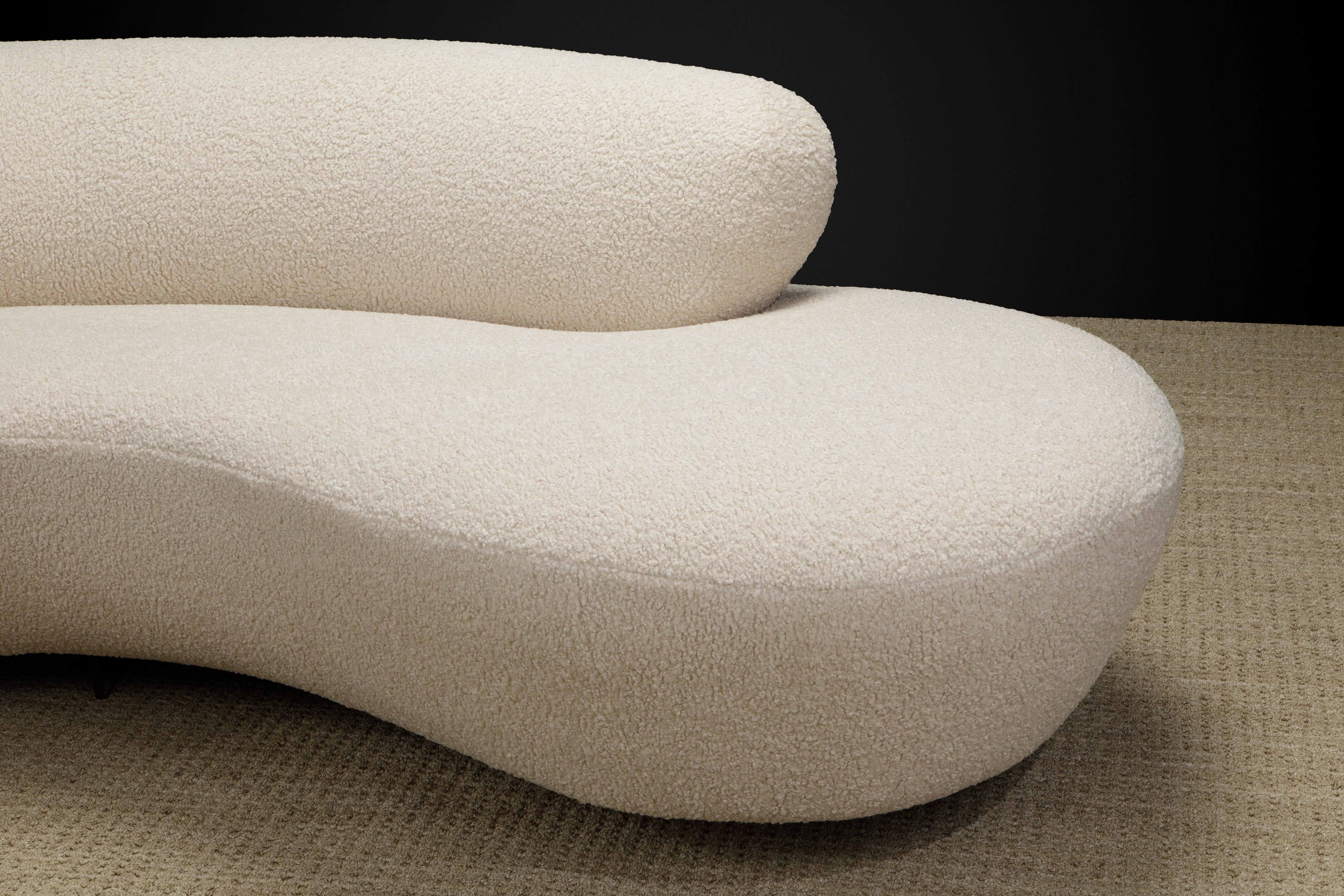 Vladimir Kagan for Directional 'Cloud' Sofas in New Nubby Bouclé, c 1980, Signed 6