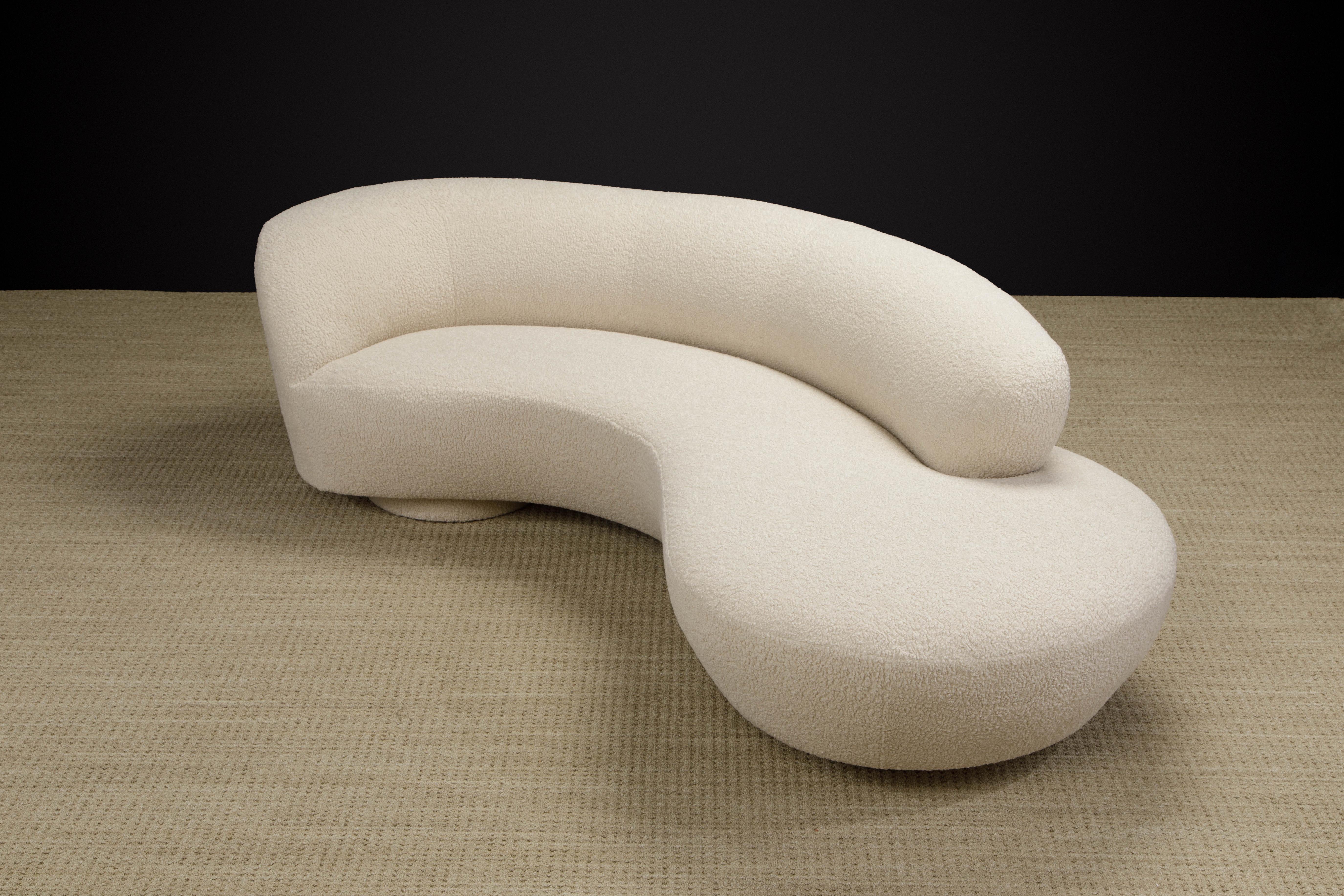 Vladimir Kagan for Directional 'Cloud' Sofas in New Nubby Bouclé, c 1980, Signed 7