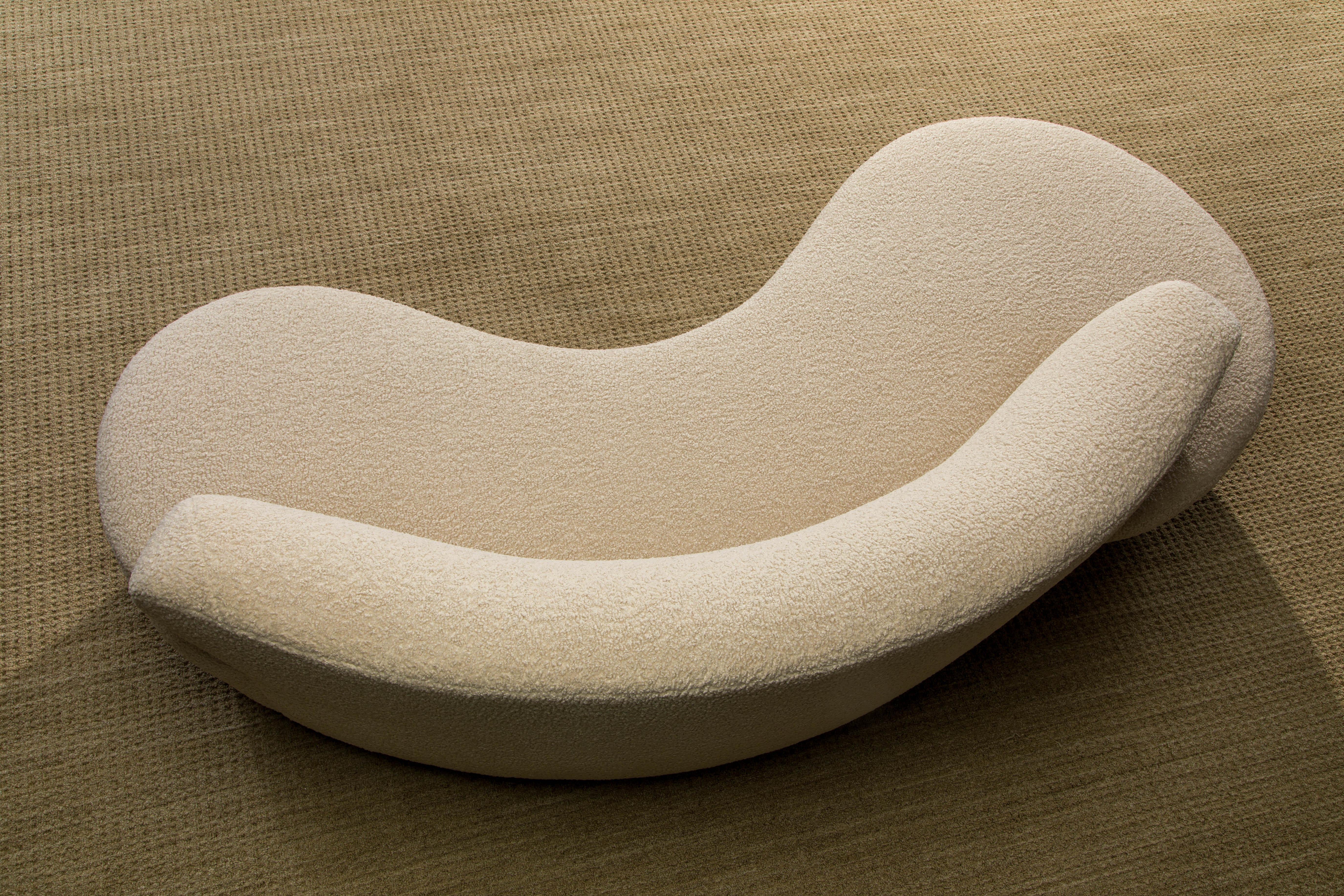 Vladimir Kagan for Directional 'Cloud' Sofas in New Nubby Bouclé, c 1980, Signed 5