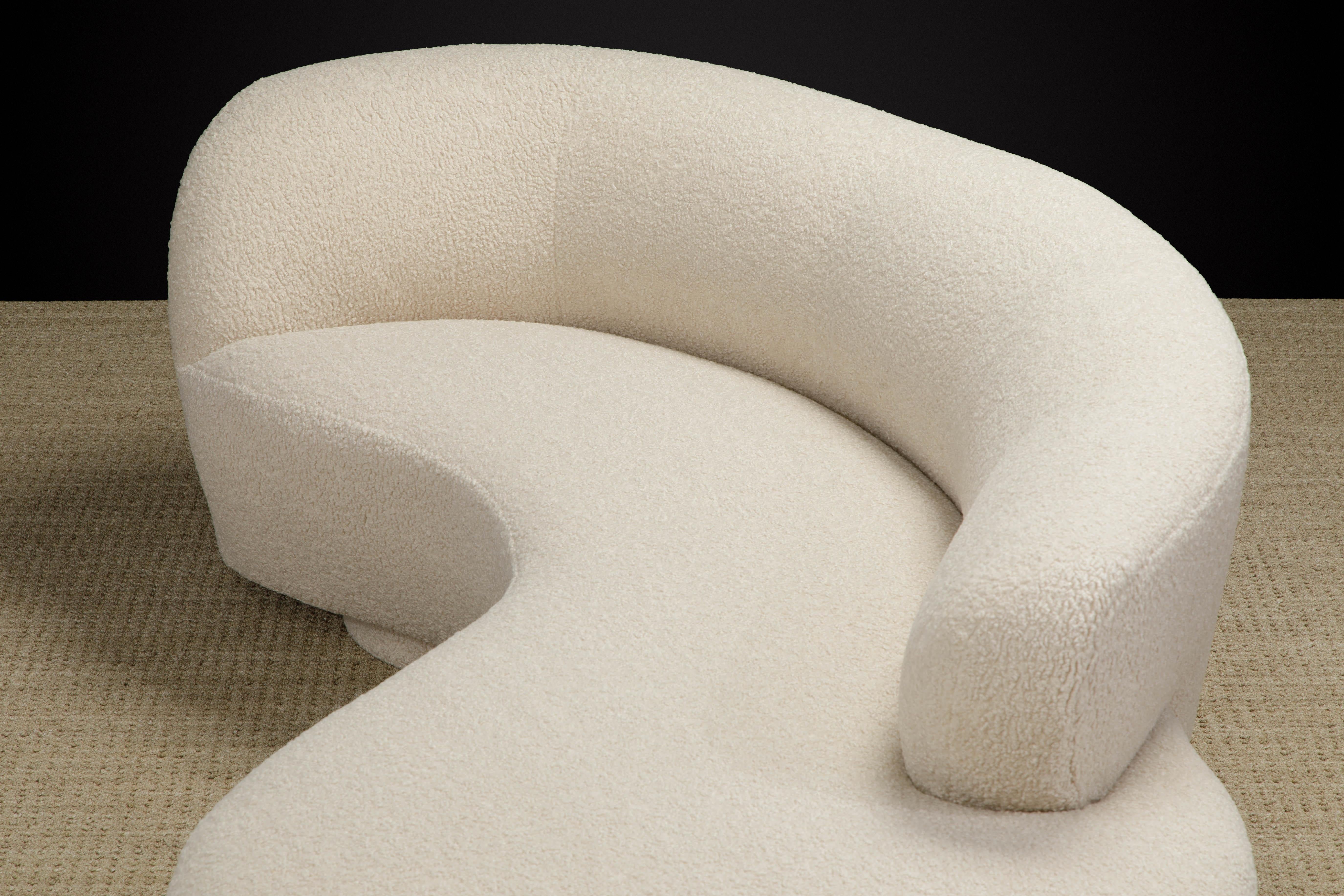 Vladimir Kagan for Directional 'Cloud' Sofas in New Nubby Bouclé, c 1980, Signed 8