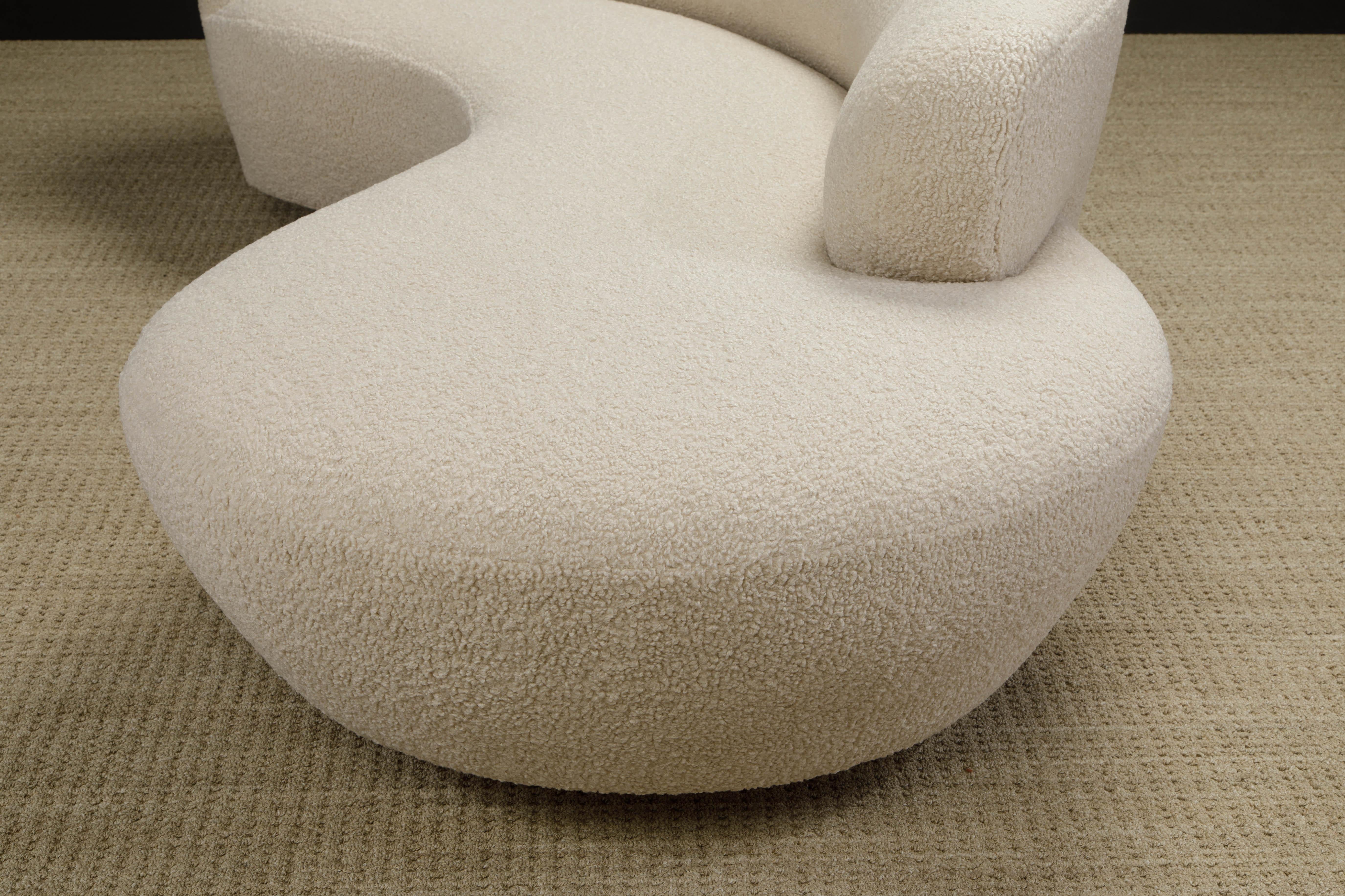 Vladimir Kagan for Directional 'Cloud' Sofas in New Nubby Bouclé, c 1980, Signed 9