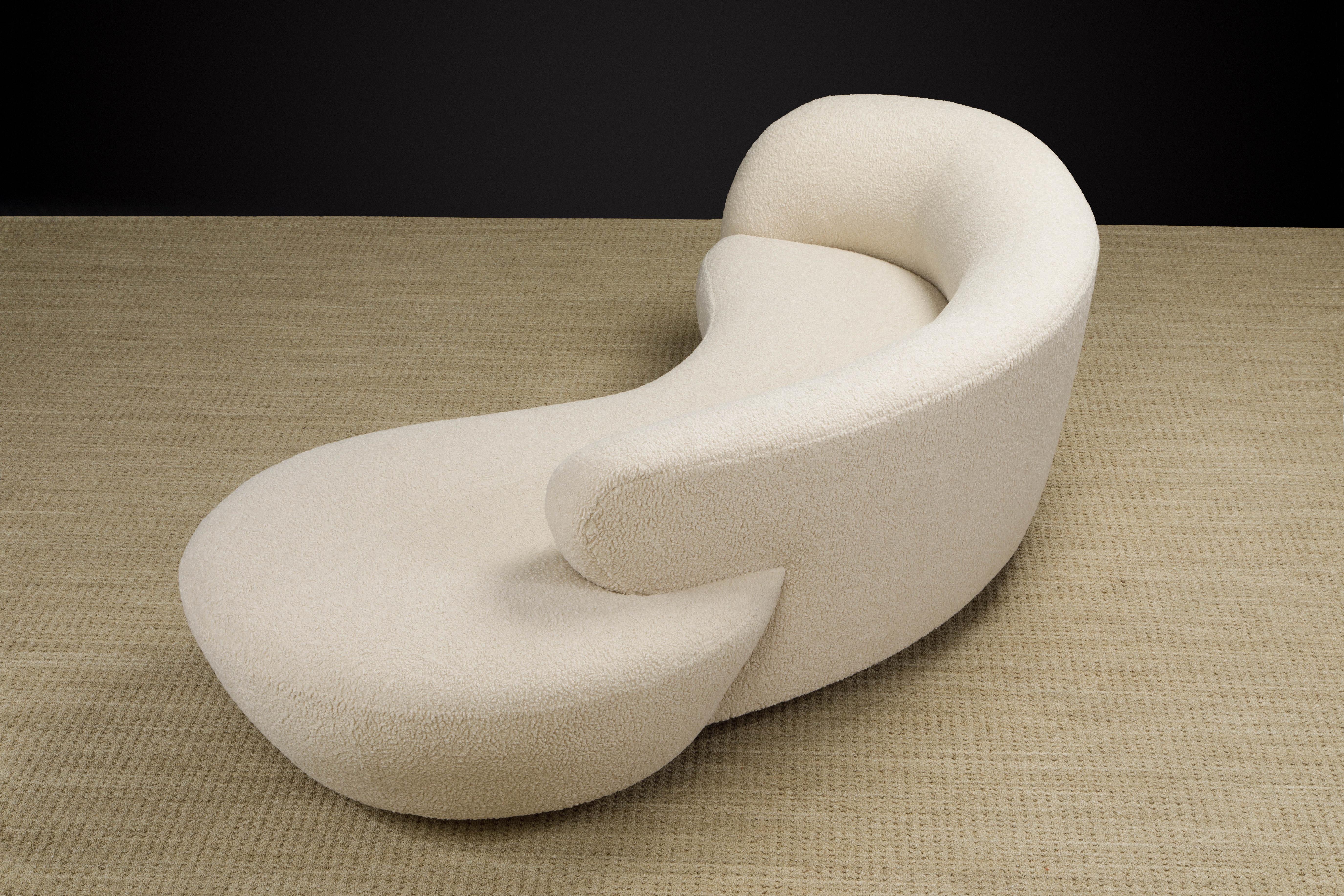 Vladimir Kagan for Directional 'Cloud' Sofas in New Nubby Bouclé, c 1980, Signed 10