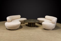 Vladimir Kagan for Directional 'Cloud' Sofas in New Nubby Bouclé, c 1980, Signed