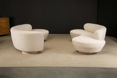 Vladimir Kagan for Directional 'Cloud' Sofas in New Nubby Bouclé, c 1980, Signed